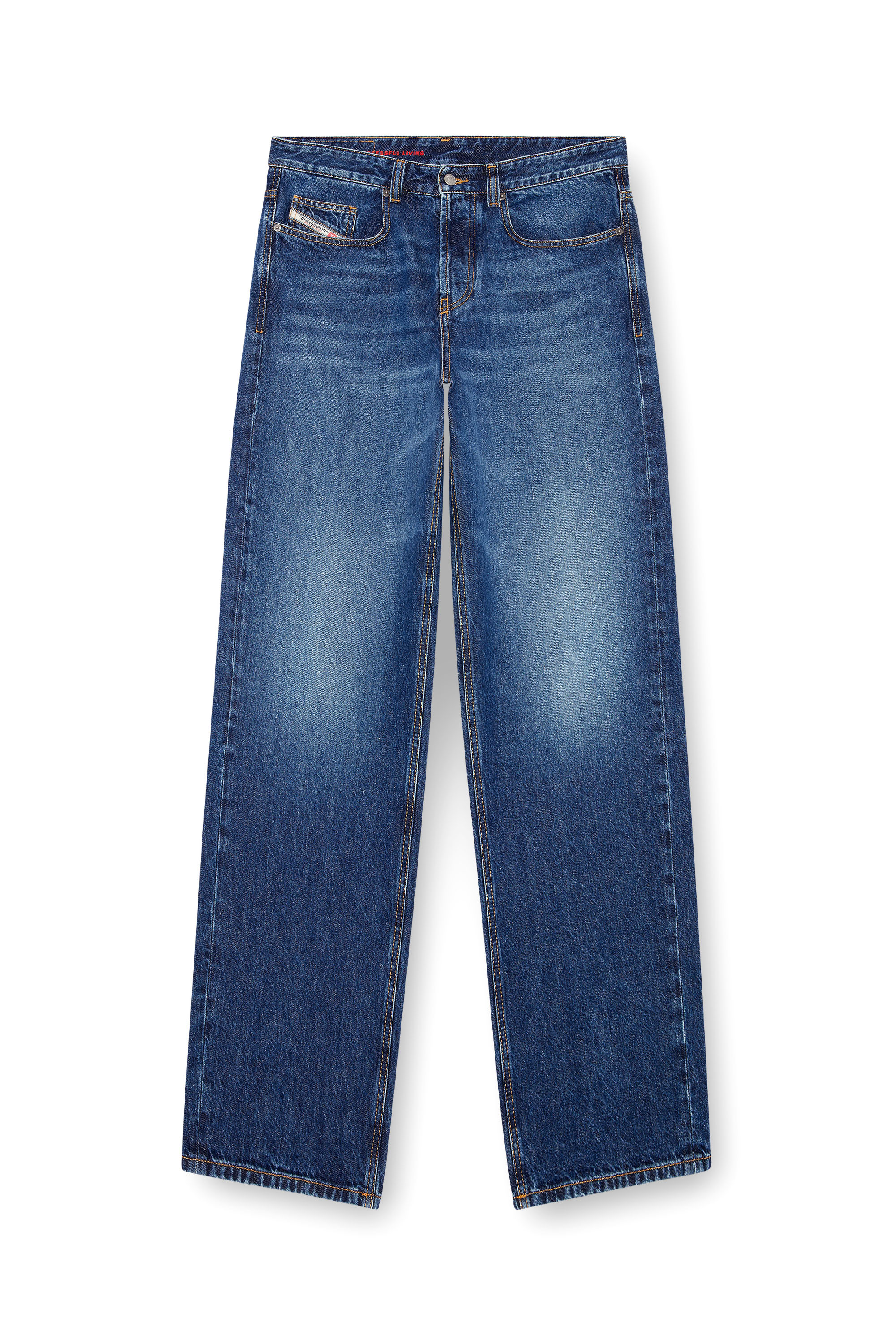 Diesel - Straight Jeans 2001 D-Macro 09I27 Hombre, Azul medio - 5