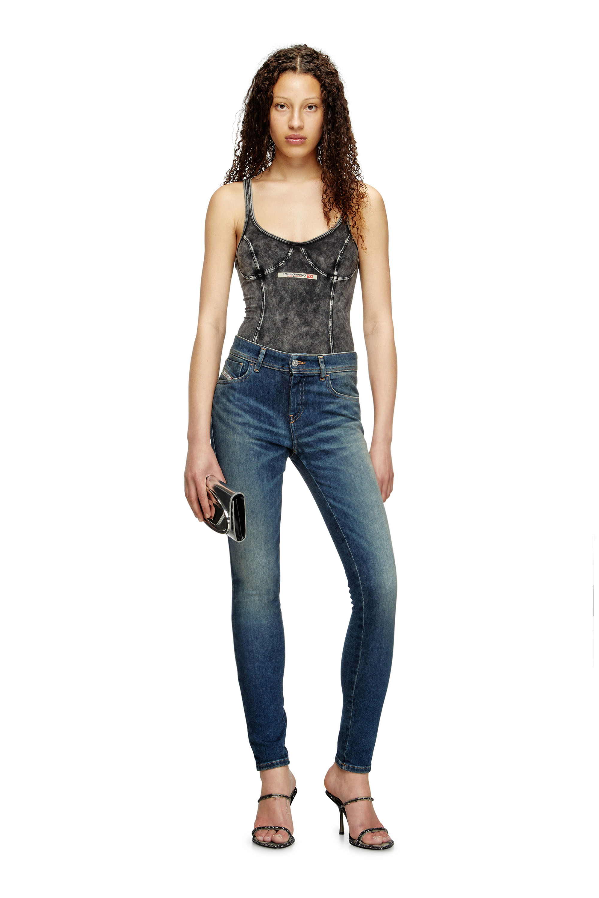 Diesel - Skinny Jeans 2017 Slandy 09L95 Mujer, Azul medio - 1