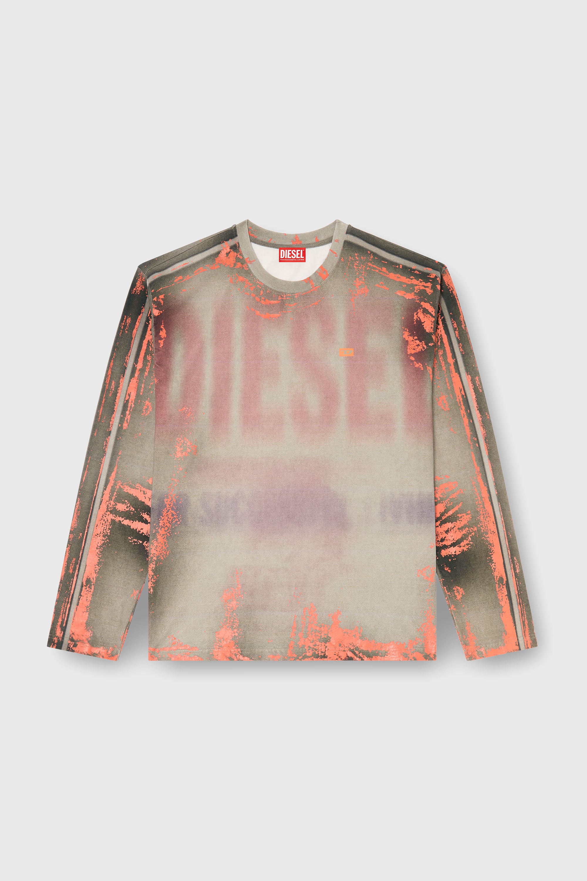 Diesel - T-FILMY, Camiseta de manga larga de jersey efecto agrietado Hombre in Multicolor - 2
