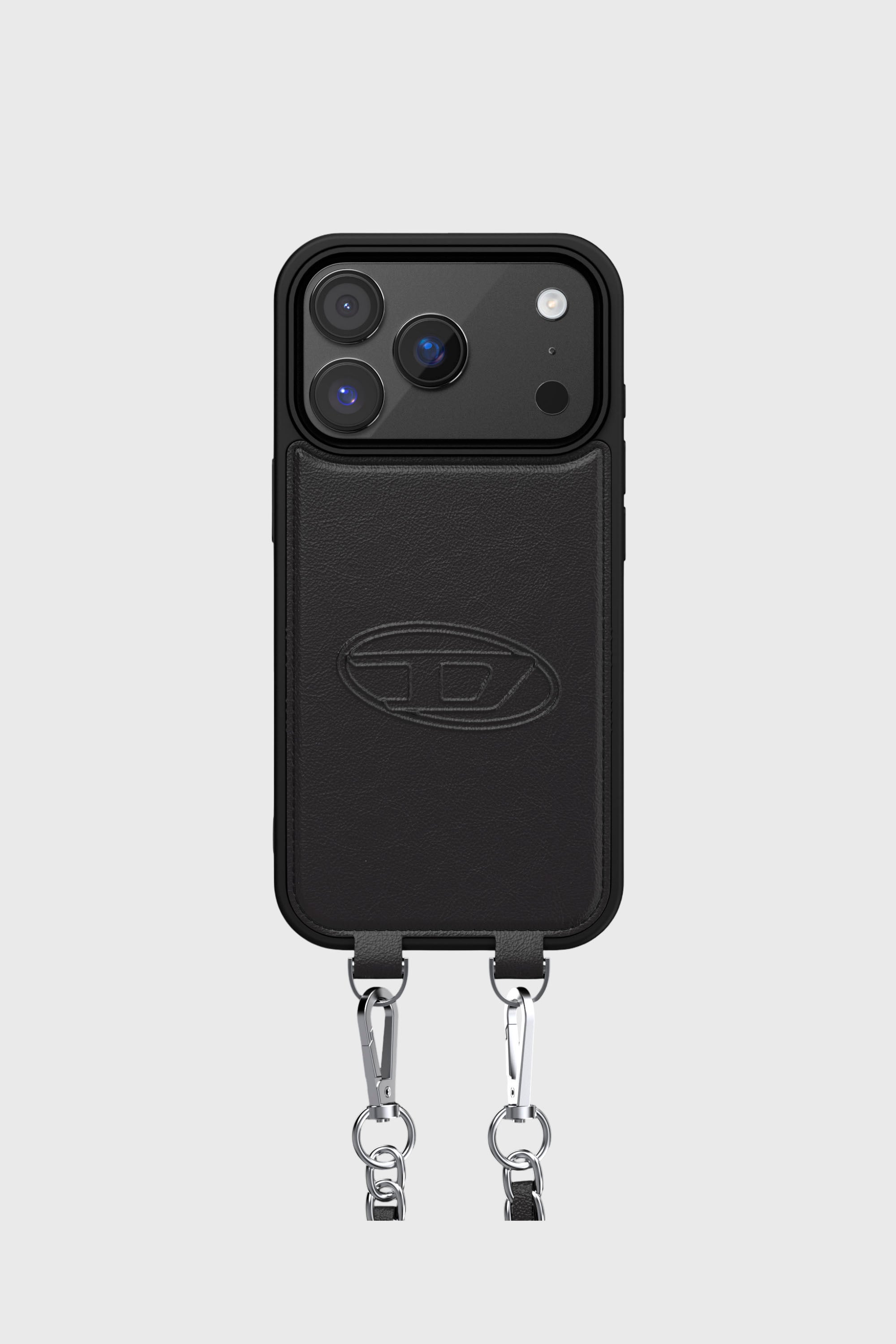 Diesel - 60662 MOULDED CASE, Funda Oval D con correa de mu&ntilde;eca y MagSafe para iPhone 17 Pro Unisex in Negro - 2