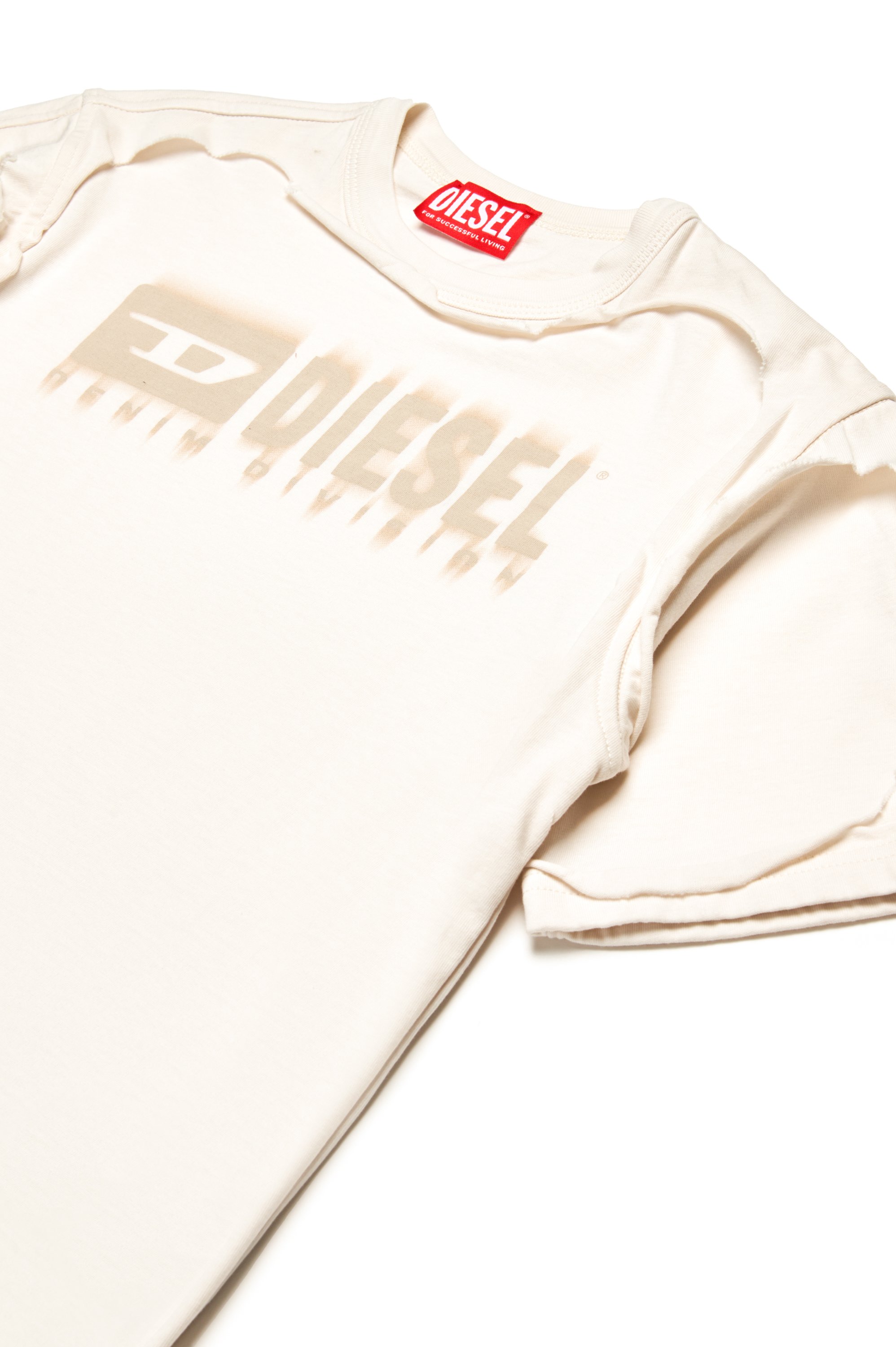 Diesel - TBOXTDBL OVER, Camiseta despegable con logotipo degradado Hombre in Blanco - 3