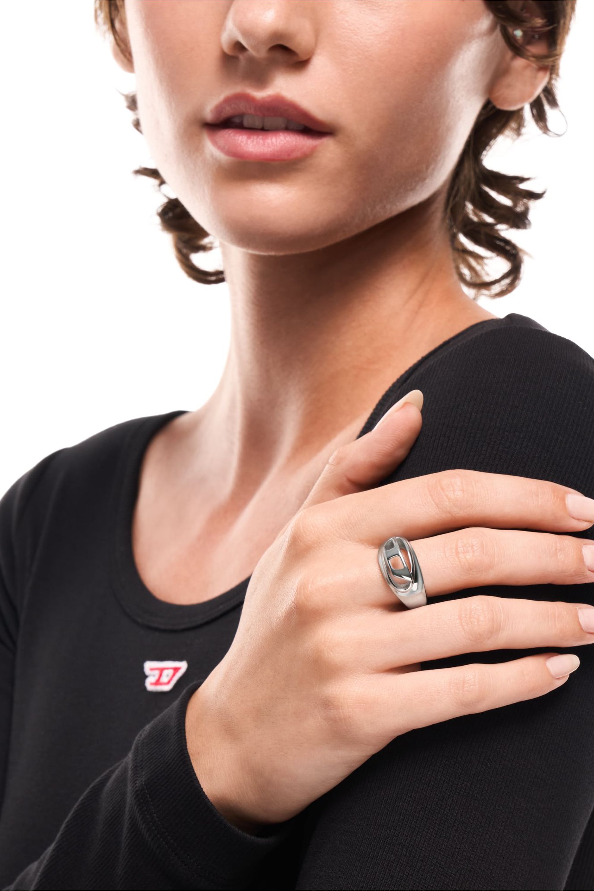 Diesel - DX1715040, Anillo tipo banda de acero inoxidable Unisex in Plateado - 4