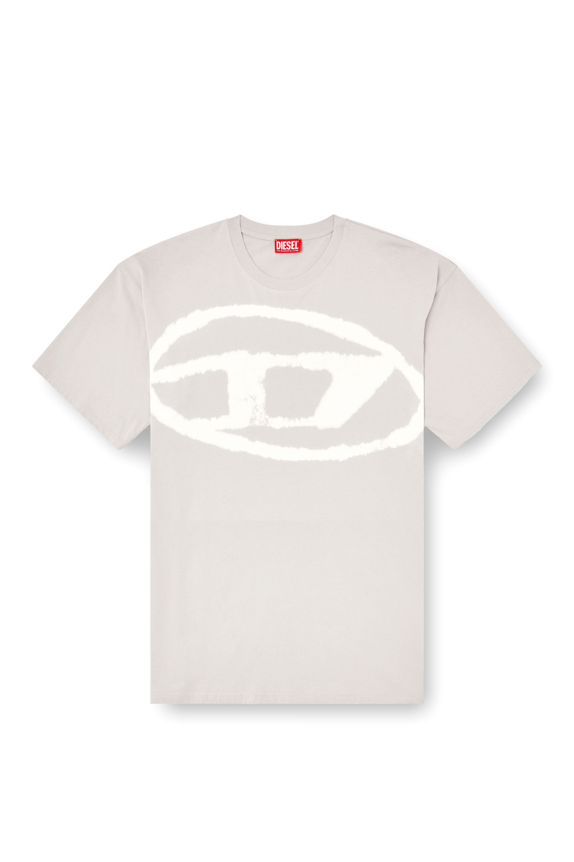 Diesel - T-BOXT-BLEACH, Camiseta con logotipo Oval D descolorido Hombre in Gris - 2