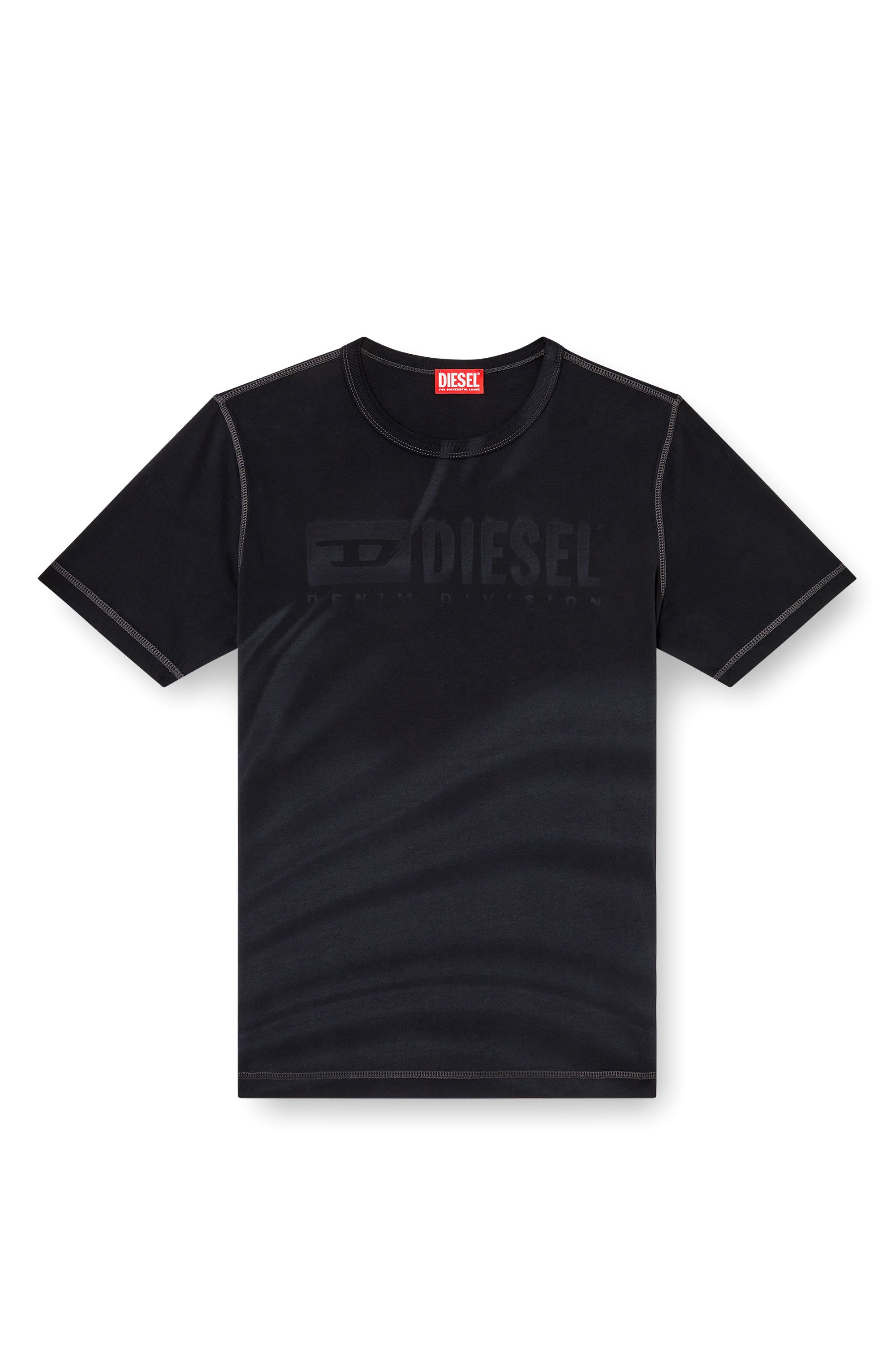 Diesel - T-ADJUST-R13, Camiseta con el logotipo desteñido con láser Hombre in Negro - 3