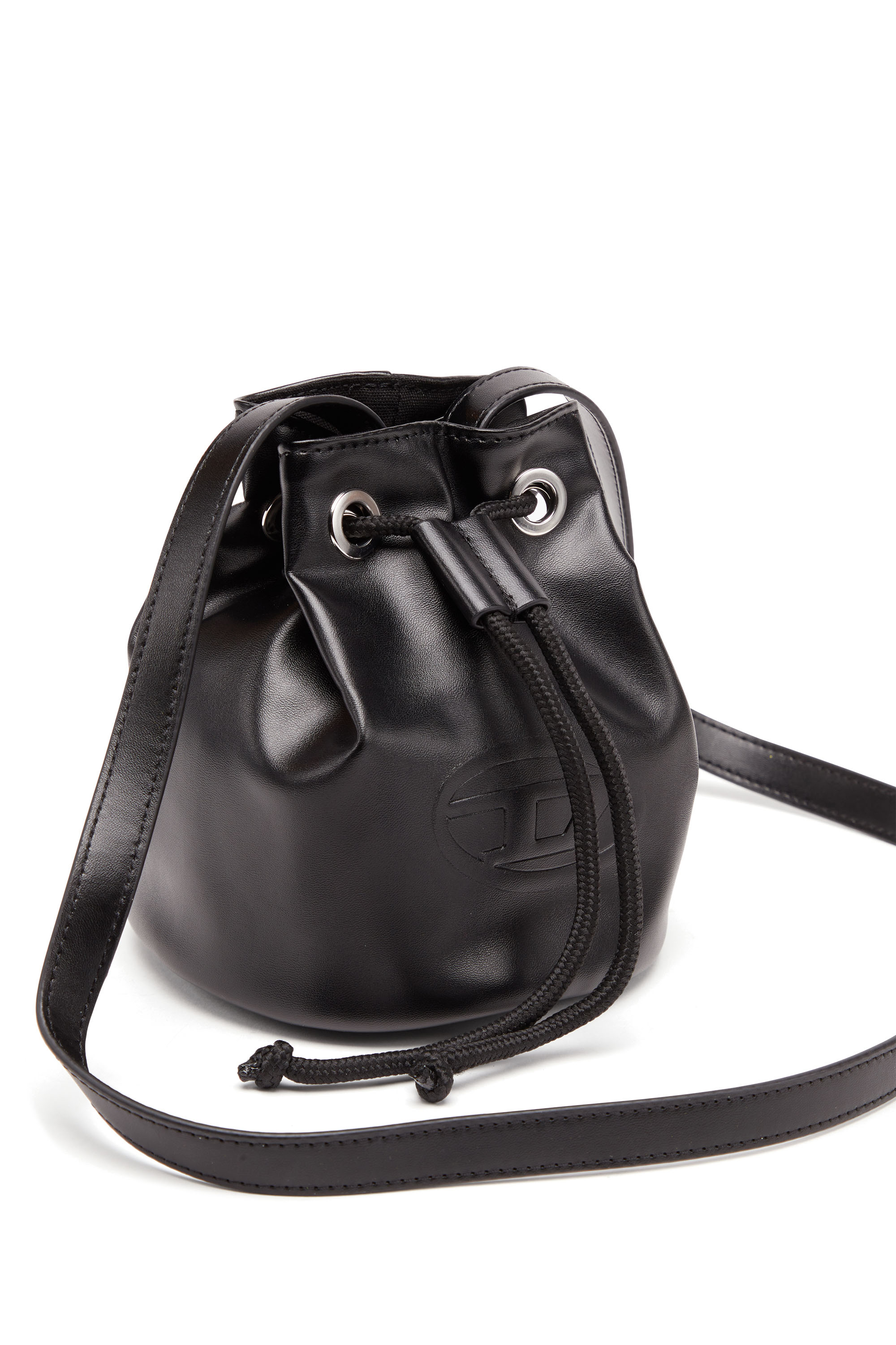 Diesel - WELLTY, Woman Bucket bag in coated fabric in Black - Image 5