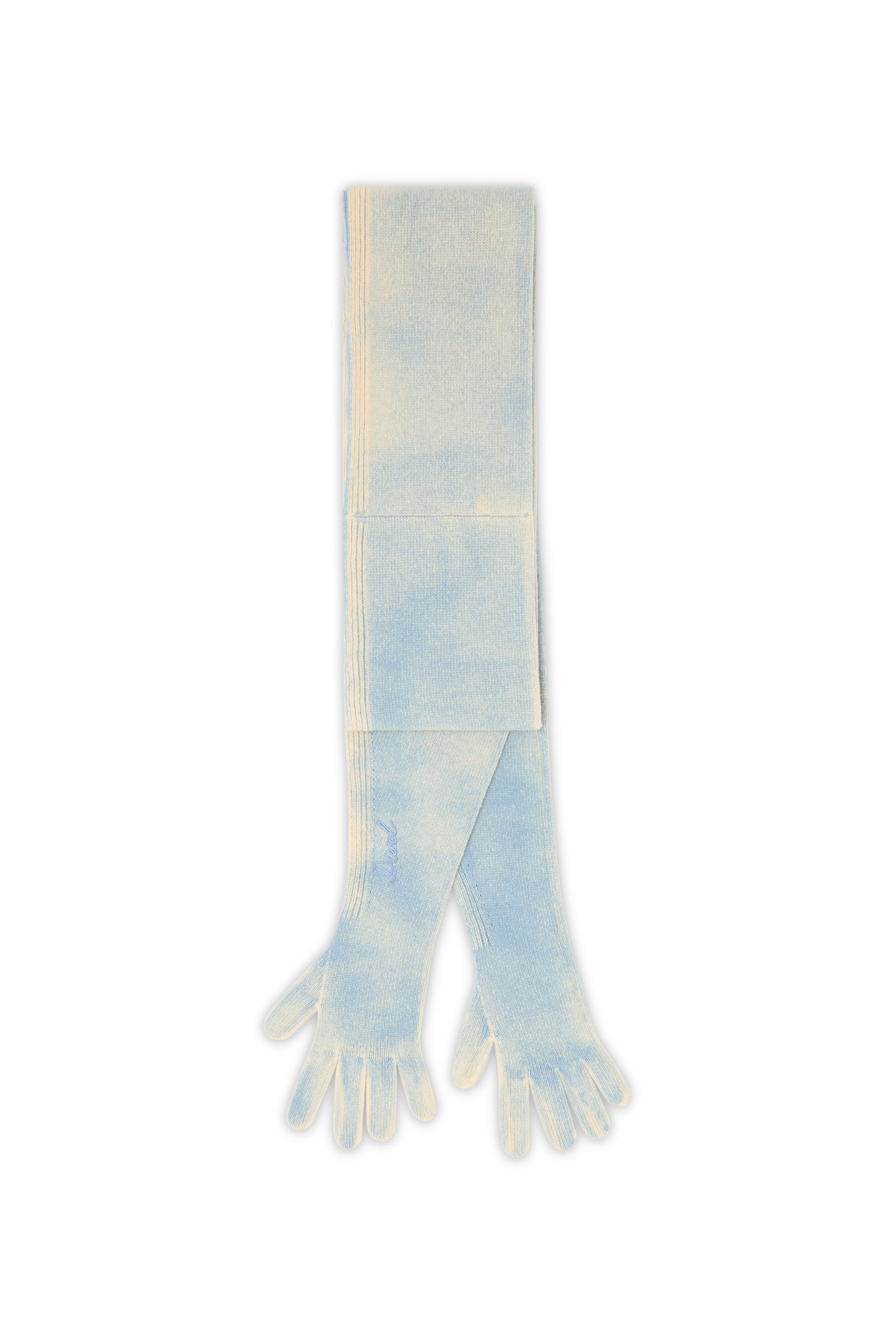 Diesel - K-EVIN, Guante-bufanda h&iacute;brido de lana bicolor Unisex in Azul marino - 1