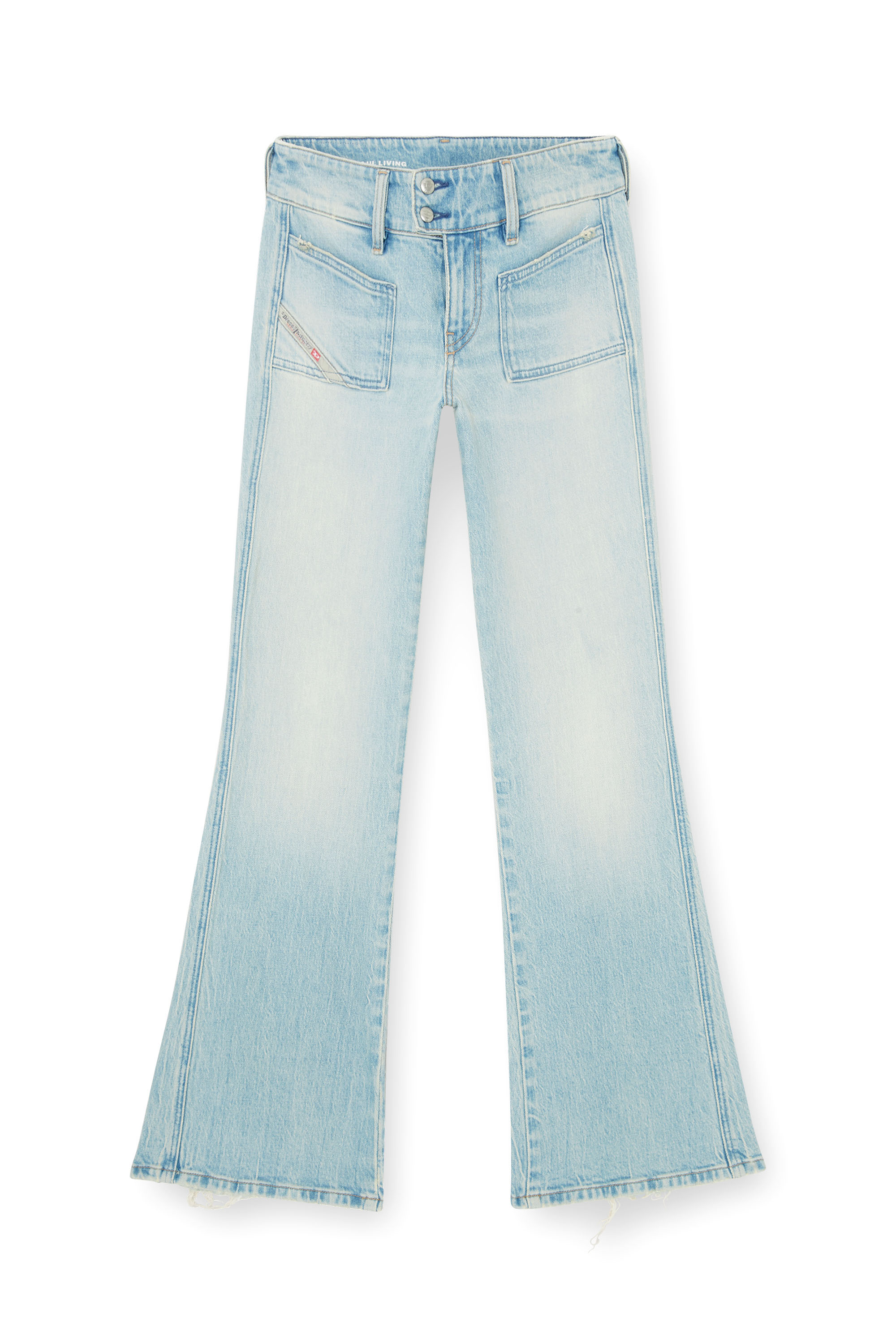 Diesel - Bootcut Jeans D-Hush 0KBBX Mujer, Azul Claro - 6