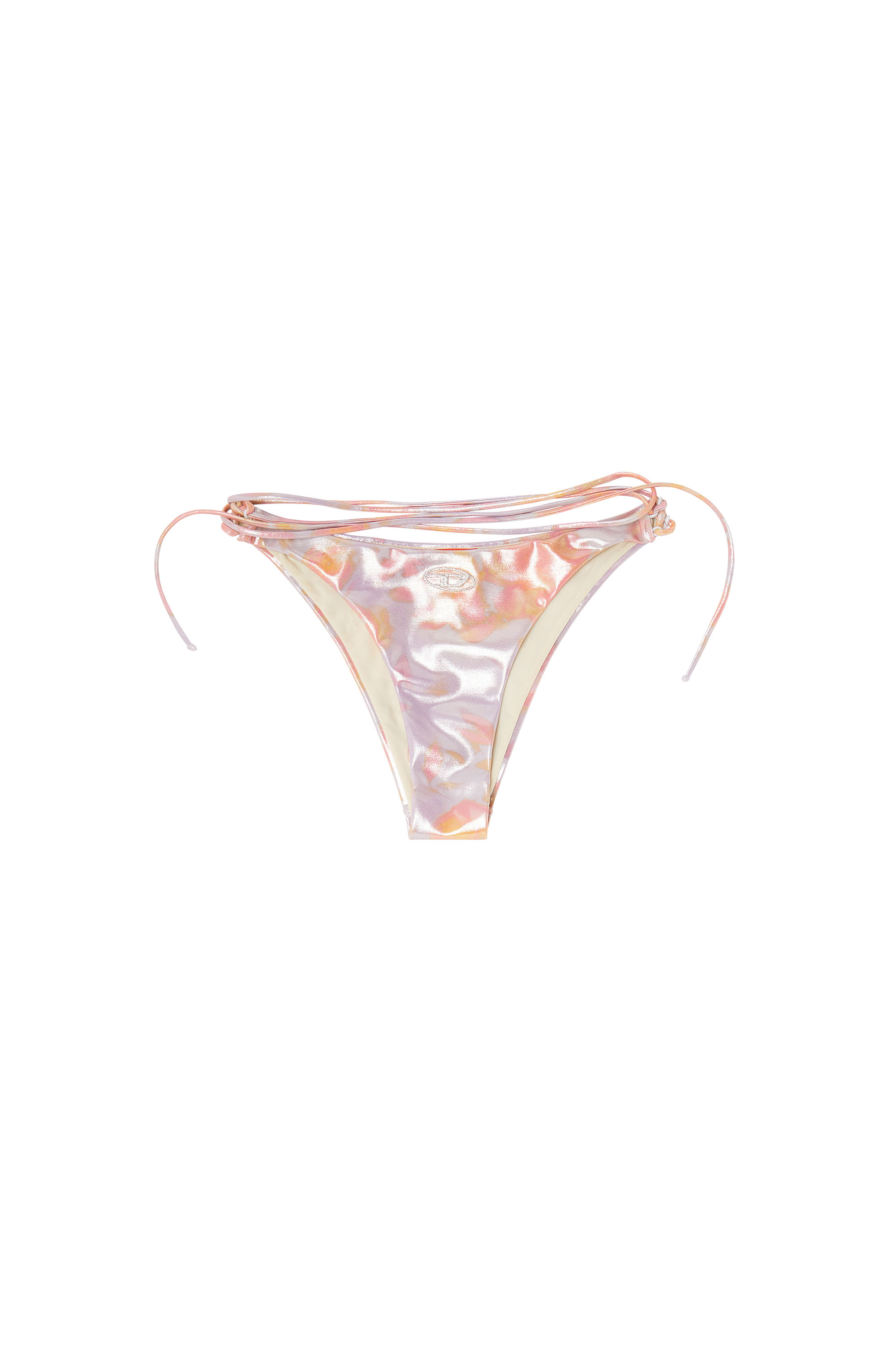 Diesel - GIUSY-UTLT, Braguita bikini met&aacute;lica con estampado floral Mujer in Morado - 3