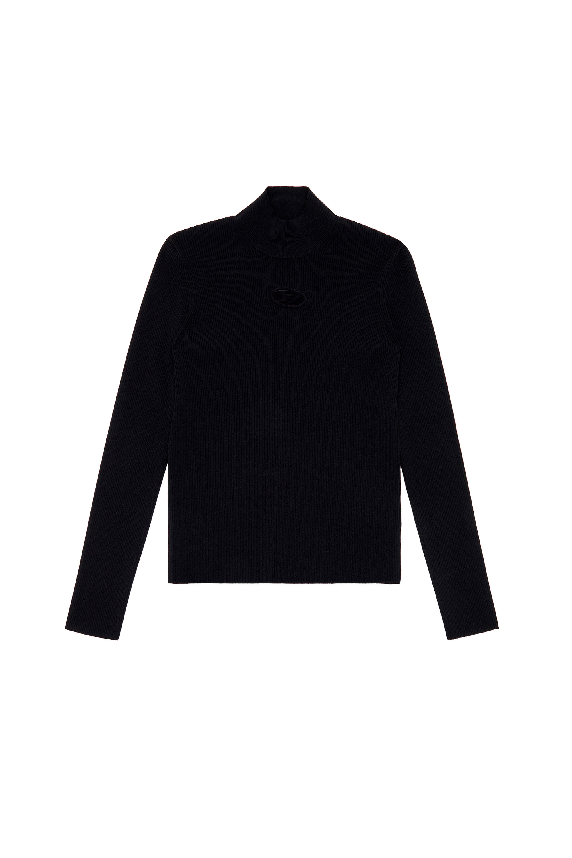 Diesel - K-ZACKARY, Jersey con medio cuello alto y Oval D Hombre in Negro - 3