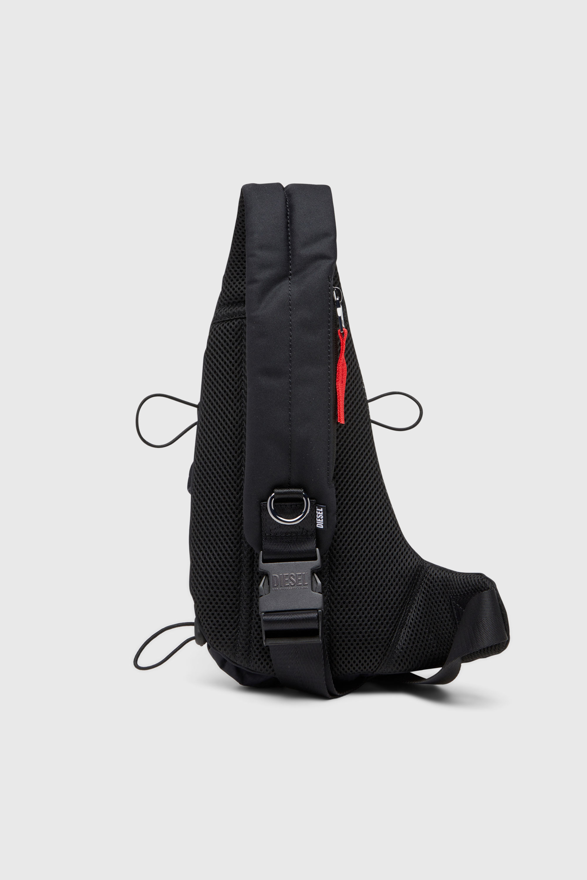 Diesel - ZIP-D CROSSBODY X, Zip-D-Bolso bandolera de tejido exterior de jacquard a cuadros Hombre in Negro - 2