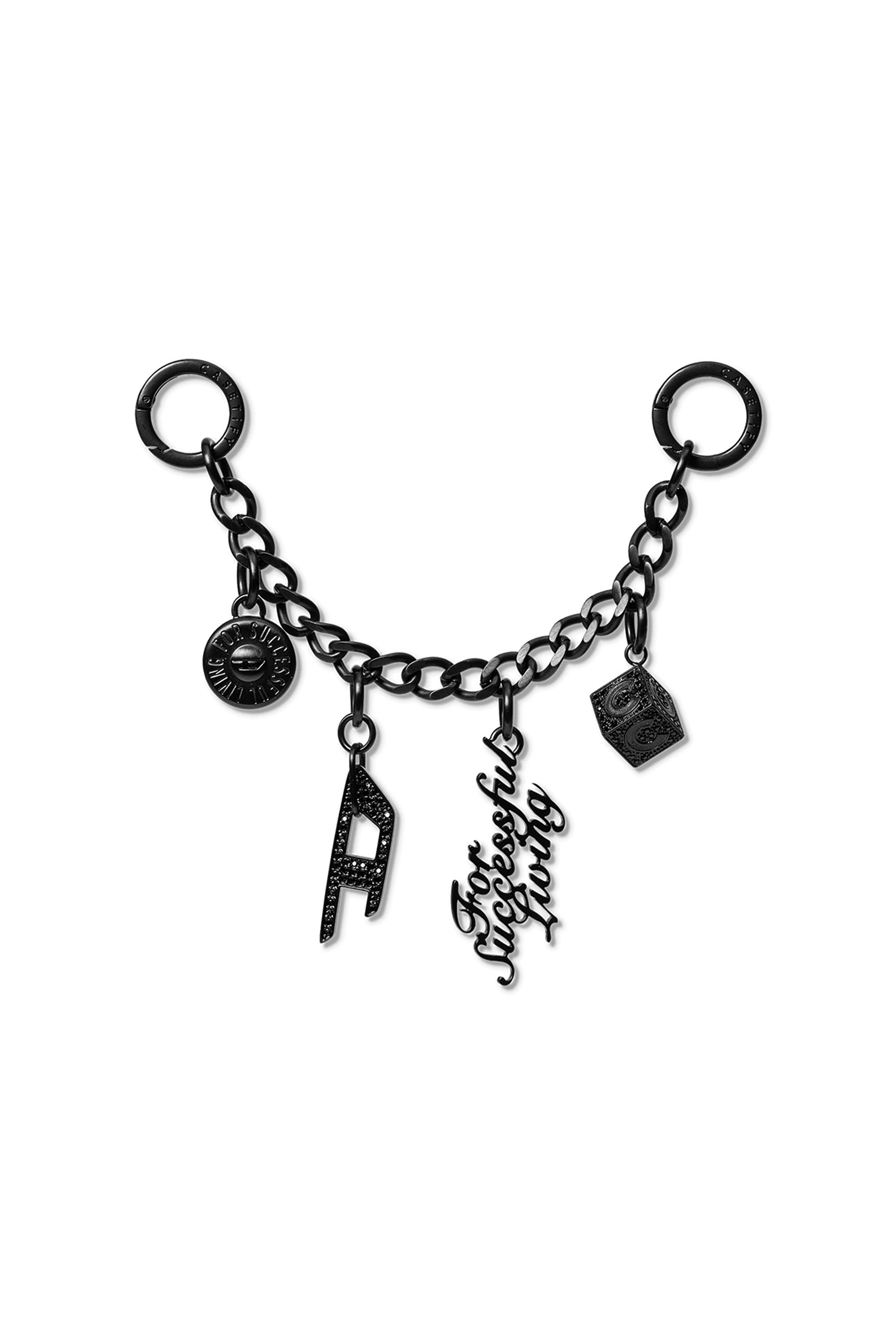 Diesel - 60374 CASETIFY  CHARMS CHAIN, Colgante Fino Plata Unisex in Negro - 1