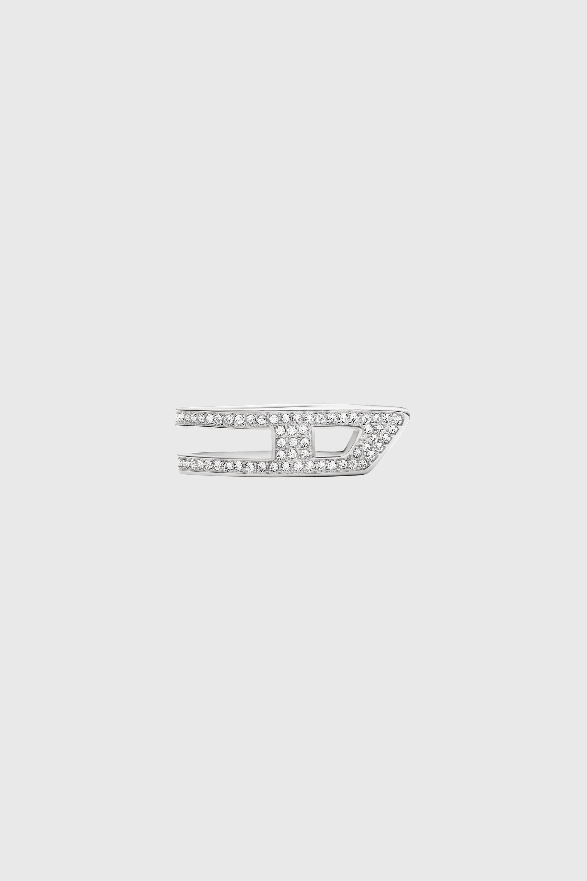 Diesel - DX1740040, Anillo tipo banda de acero inoxidable con pav&eacute; Unisex in Plateado - 3