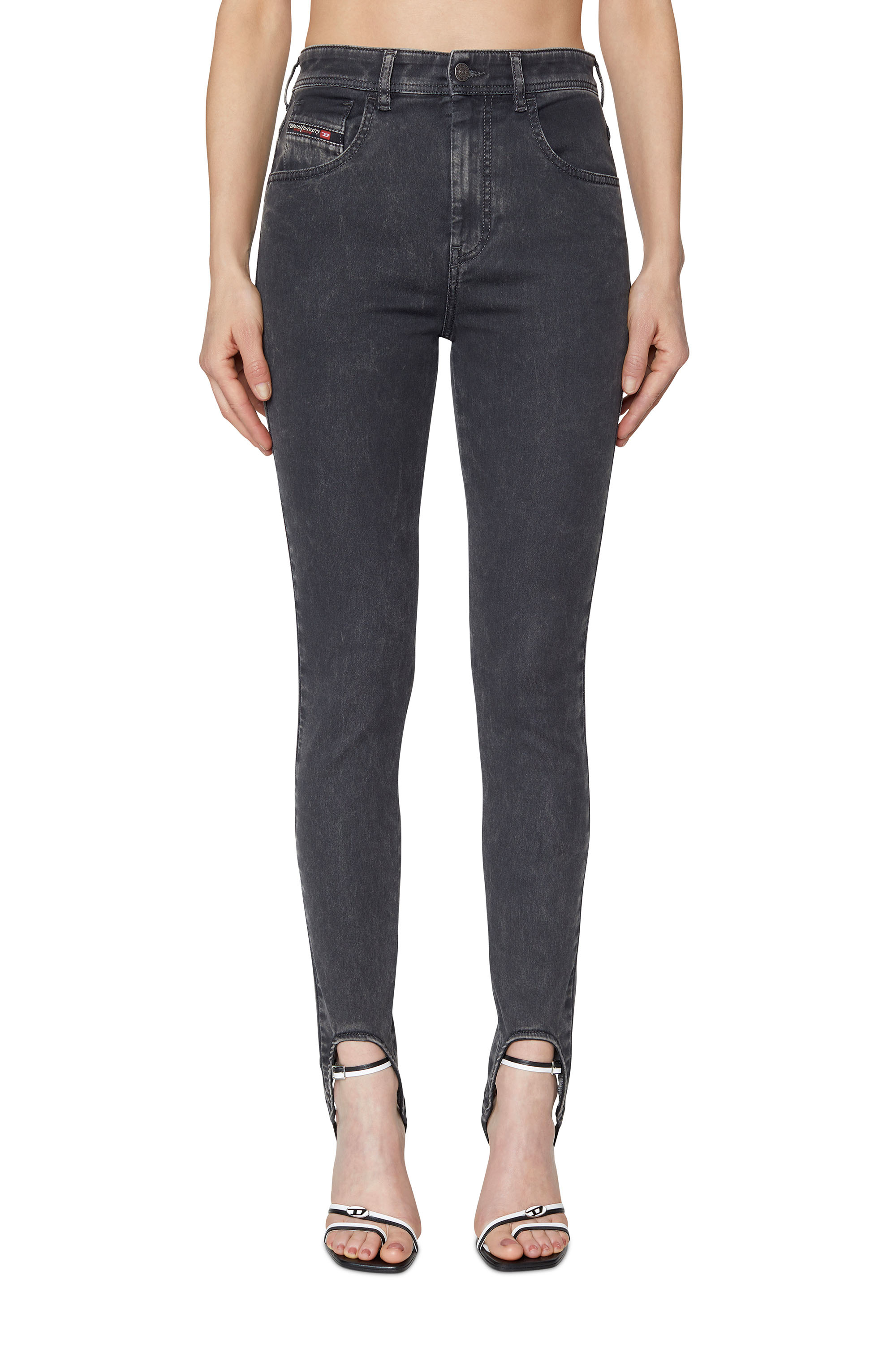 Diesel - Slandy Joggjeans® 069ZM Super skinny, Negro/Gris oscuro - Image 1