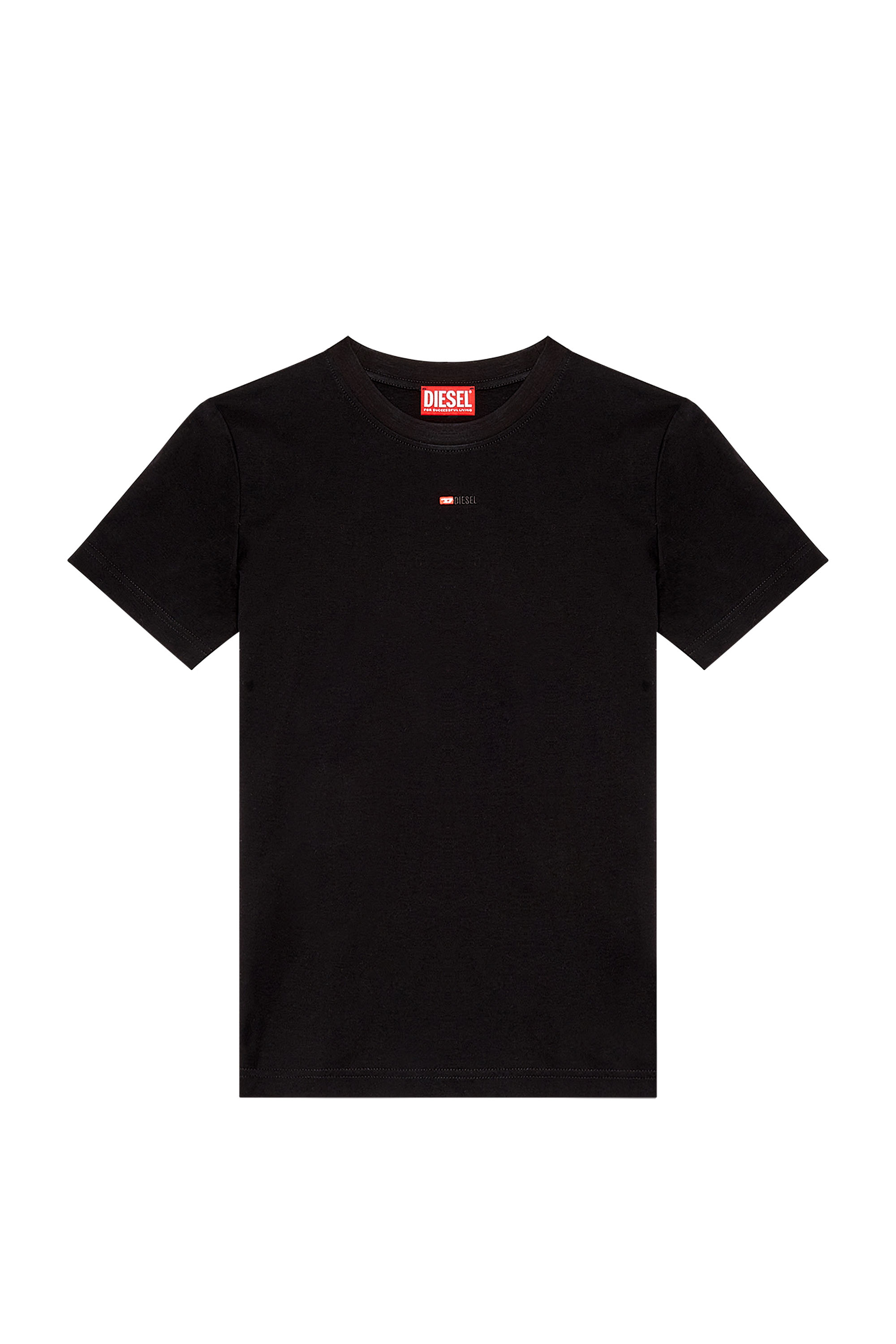 Diesel - T-REG-MICRODIV, Mujer Camiseta con logotipo pequeño bordado in Negro - Image 3