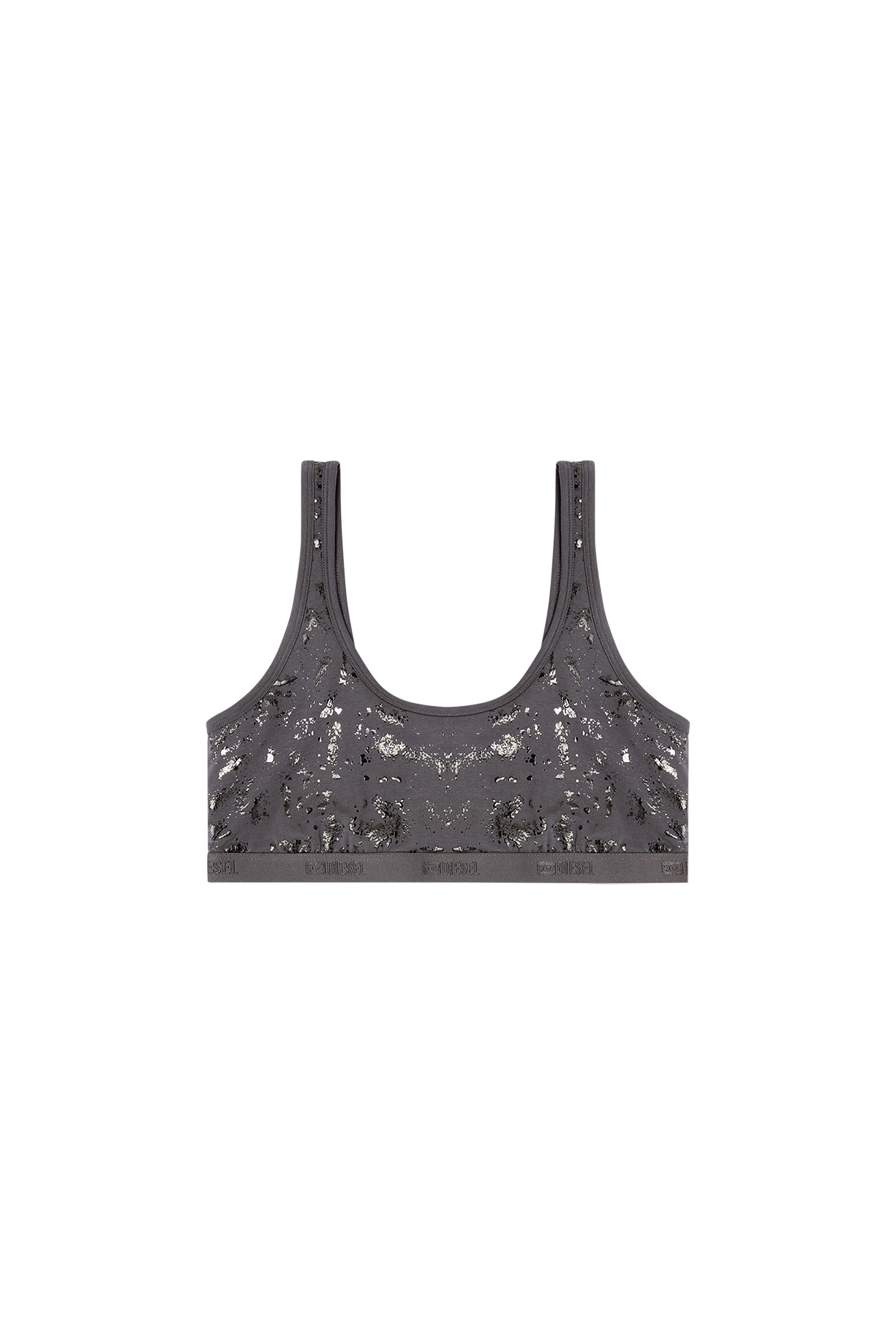 Diesel - ORIBA-GFT, Bralette de algodón elástico con estampado metálico Mujer in ToBeDefined - 3