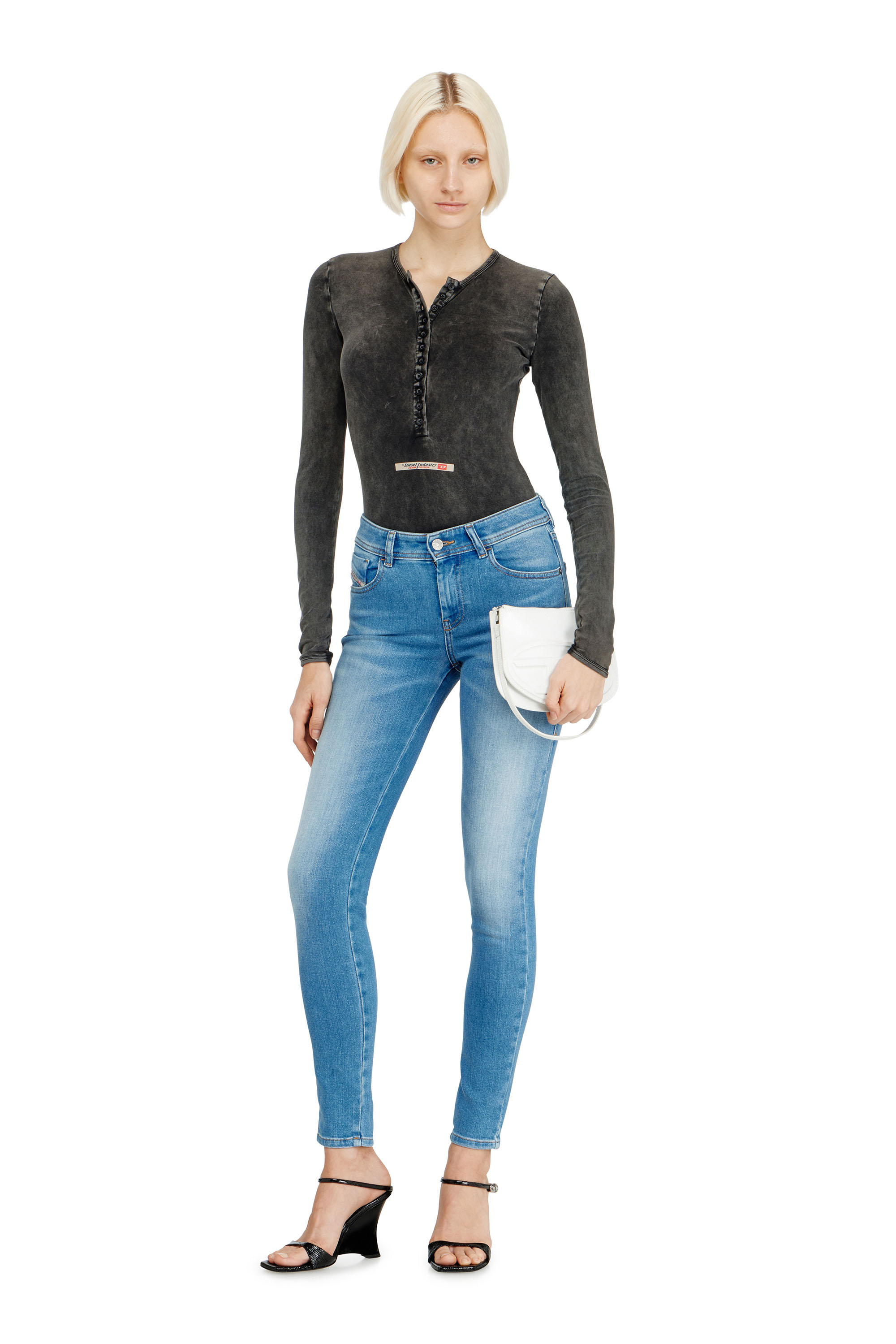 Diesel - Skinny Jeans 2017 Slandy 09L94 Mujer, Azul Claro - 1