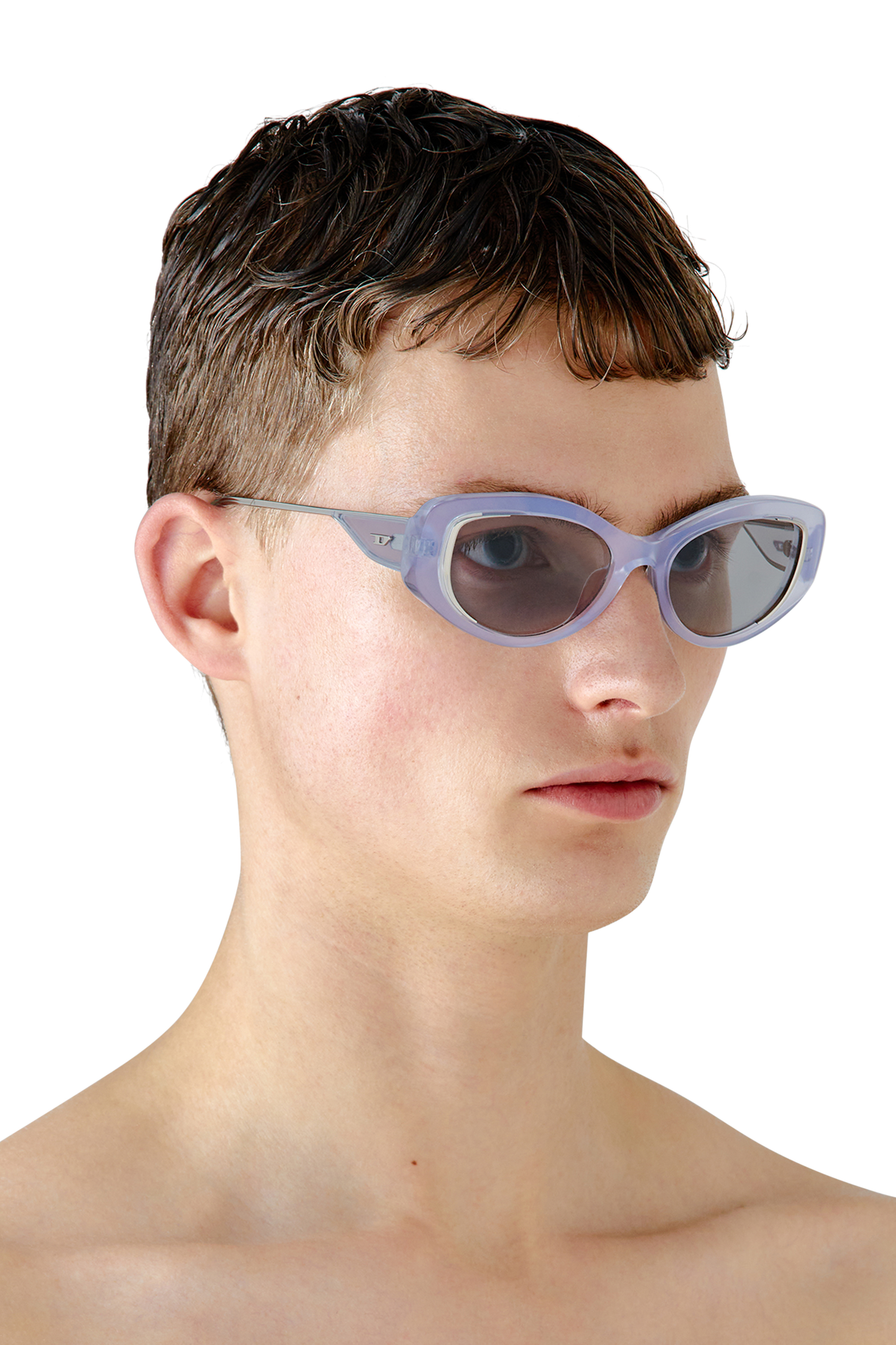 Diesel - 0DL2001, Unisex Cat-eye style sunglasses in Grey - Image 5