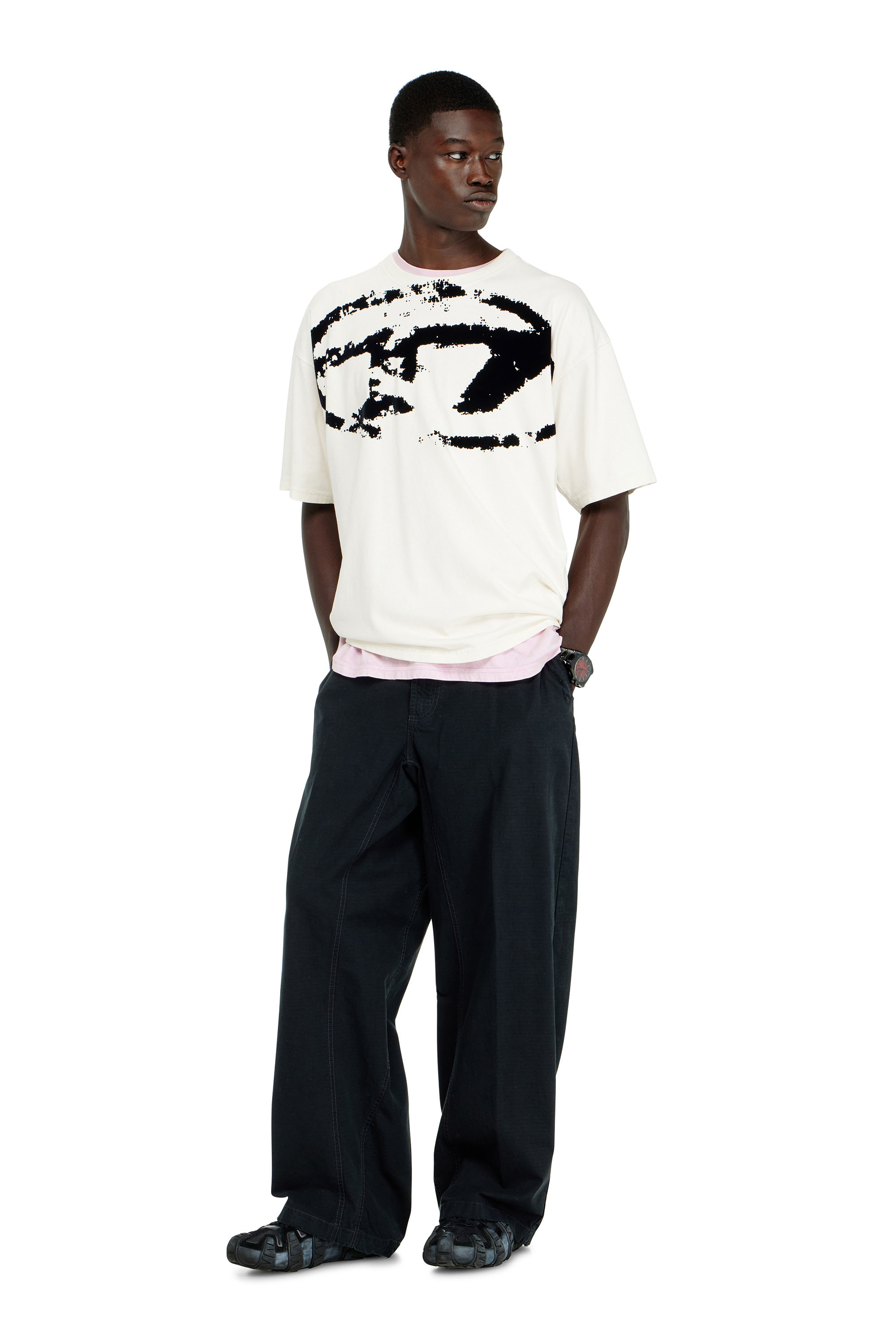 Diesel - T-BOXT-N14, Camiseta con logotipo desgastado en relieve Hombre in Blanco - 2