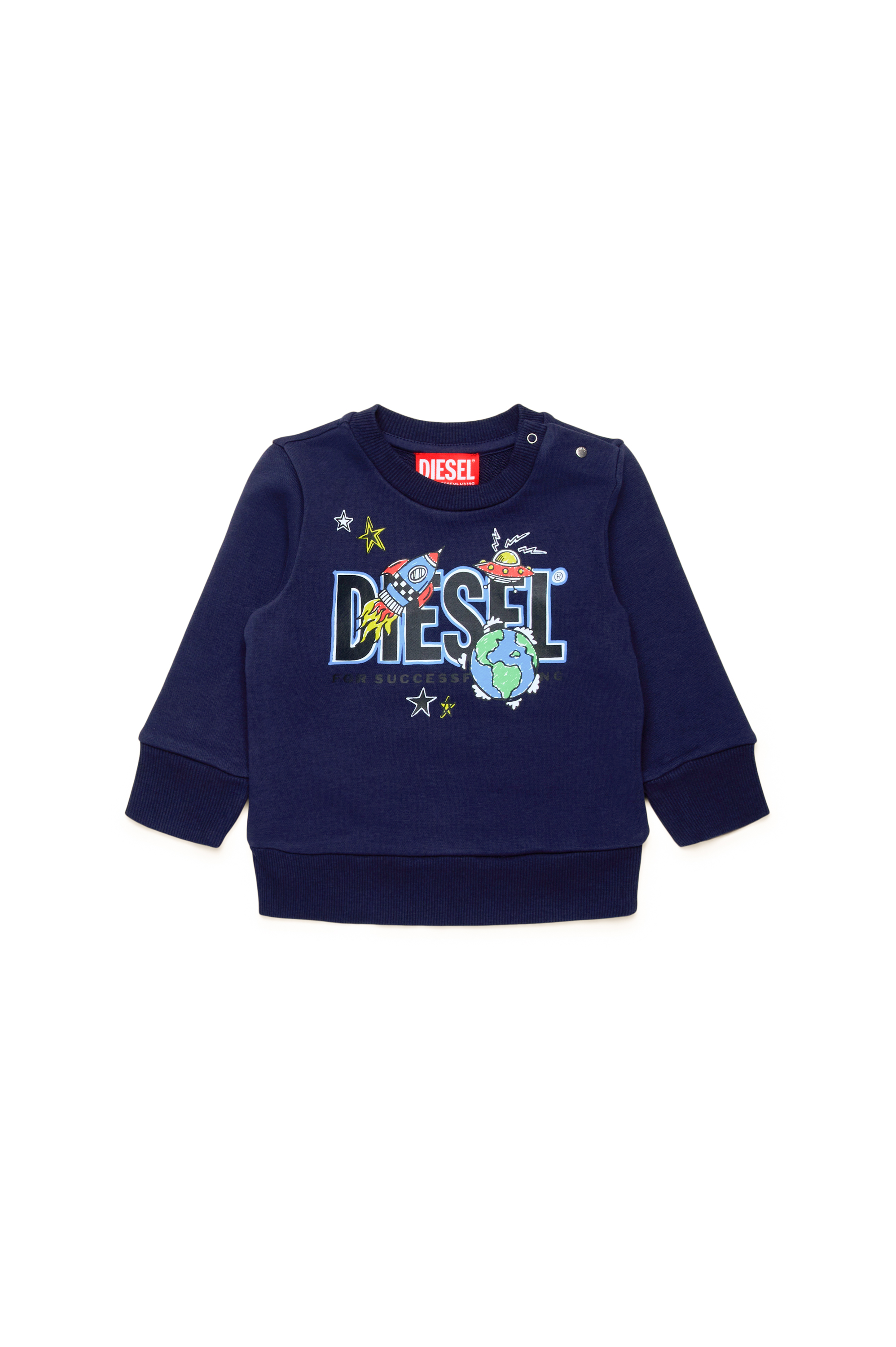 Diesel - SBAMBYB, Sudadera con logotipo de cohetes Hombre in Azul marino - 1