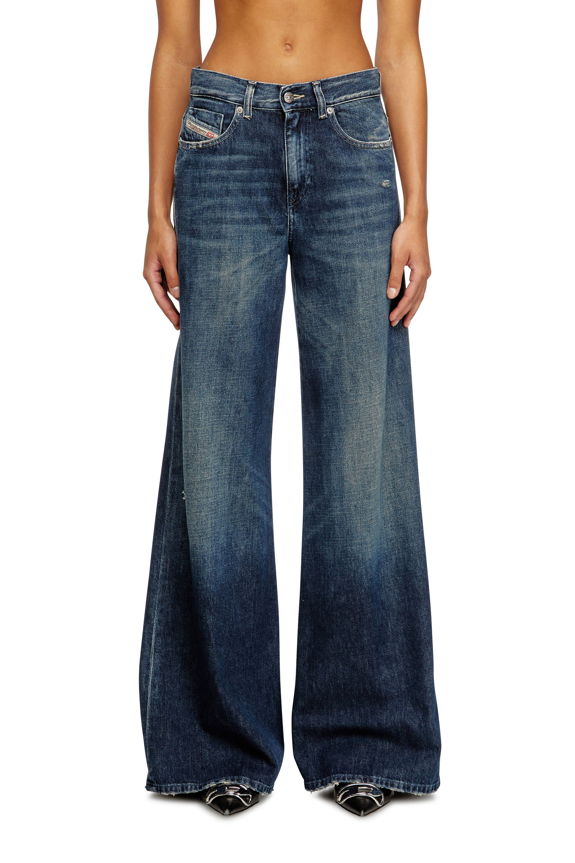 Diesel - Flare Jeans 1978 D-Akemi 09N70 Mujer, Azul Oscuro - 3