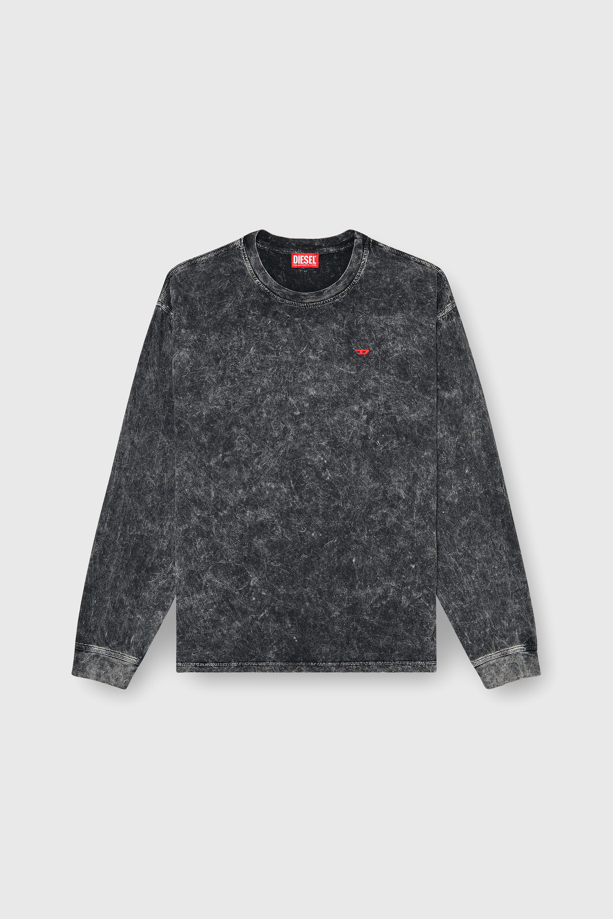 Diesel - T-BOXT-LS-AA5, Camiseta de manga larga con efecto tratado Hombre in Gris - 2