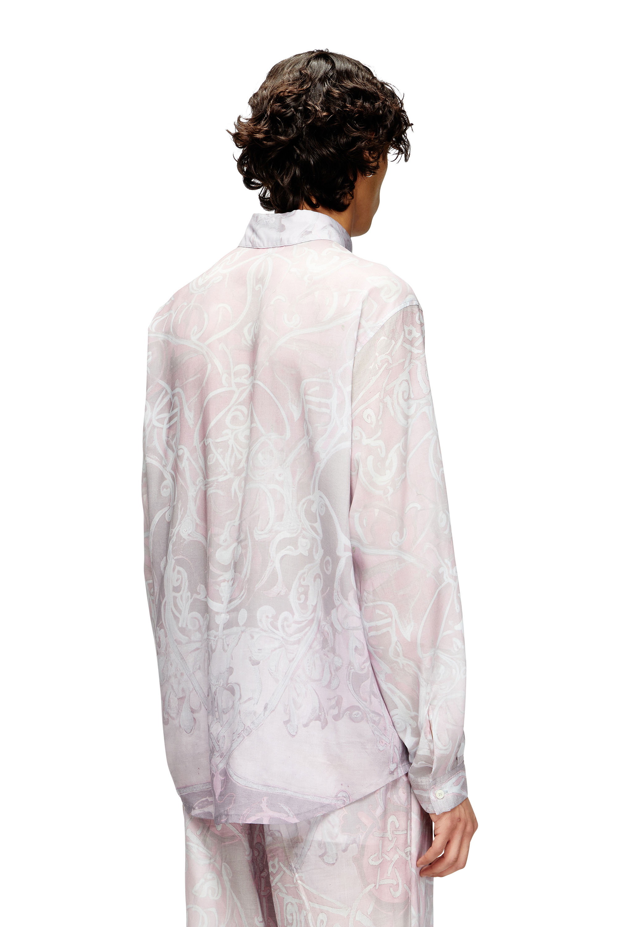 Diesel - S-SIMPLY-A-AJFW, Camisa con estampado medieval Unisex in Rosa - 4