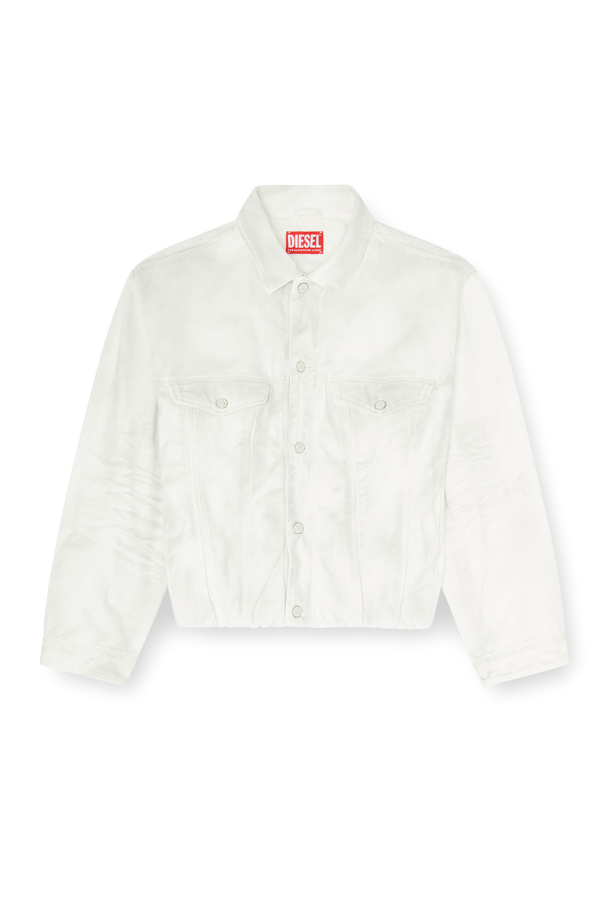 Diesel - D-MORVI-FSJ1, Chaqueta vaquera el&aacute;stica Hombre in Blanco - 2