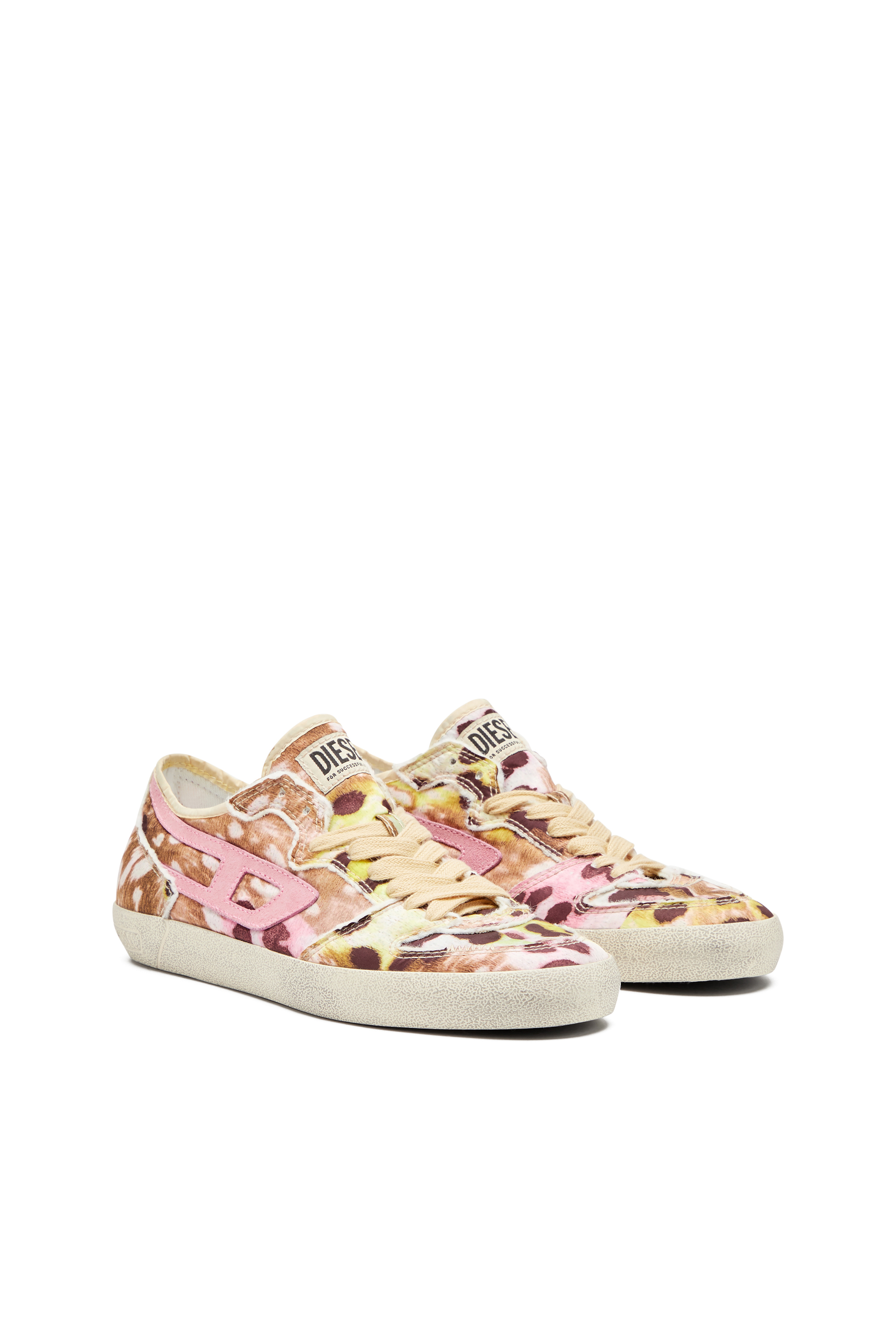 Diesel - S-LEROJI D-1 LOW W, Deportivas desgastadas de nailon estampado Mujer in Multicolor - 2