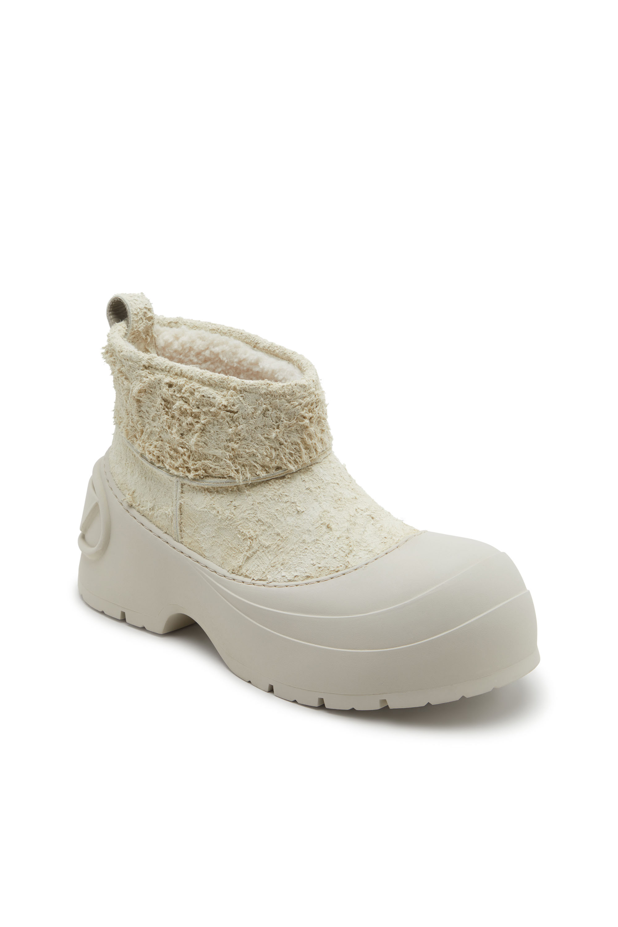 Diesel - D-DONALD MONTONE, D-Donald-Botines gruesos con suela dentada Hombre in Blanco - 6