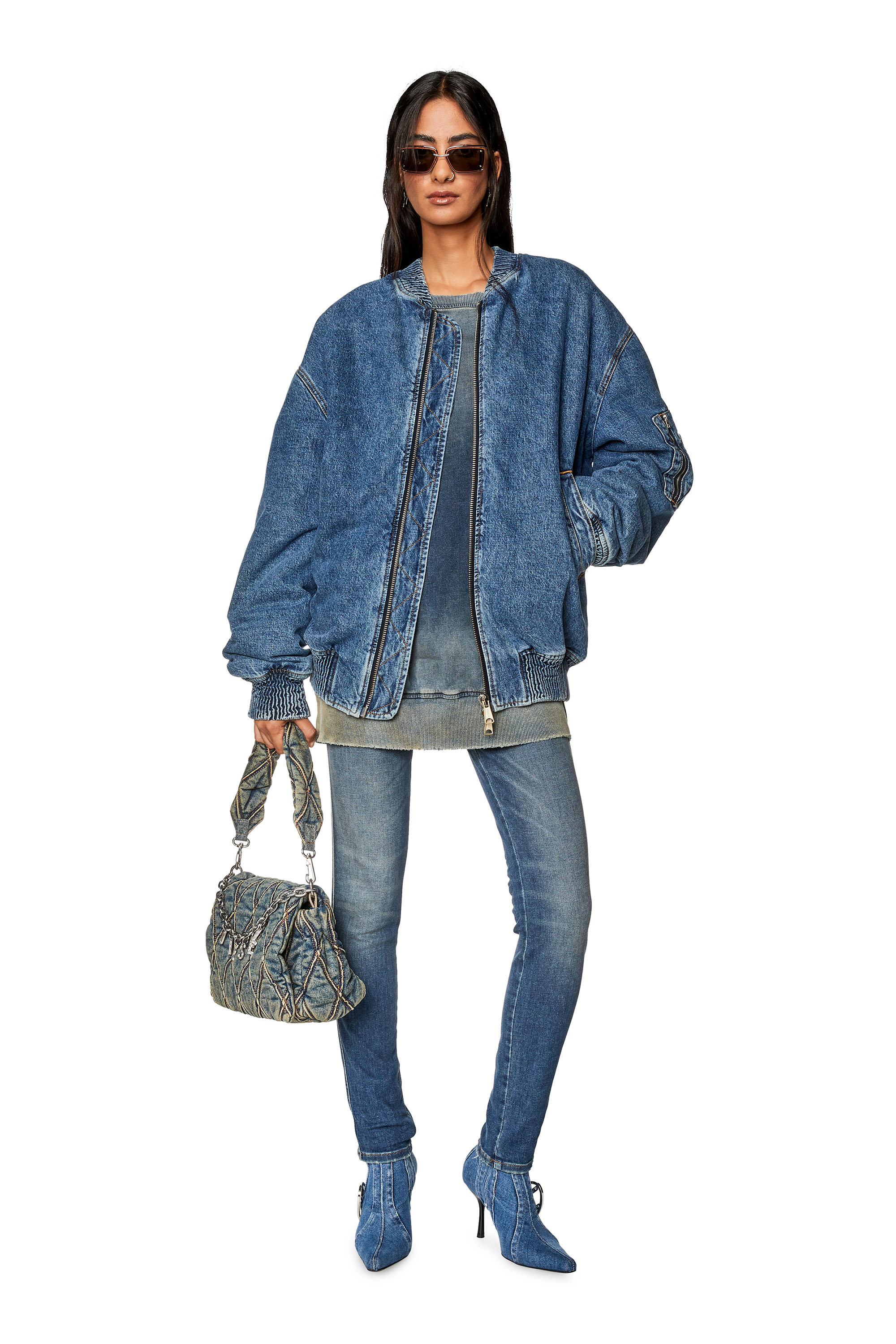 Diesel - Skinny Jeans 2015 Babhila 09G71, Azul Oscuro - Image 2