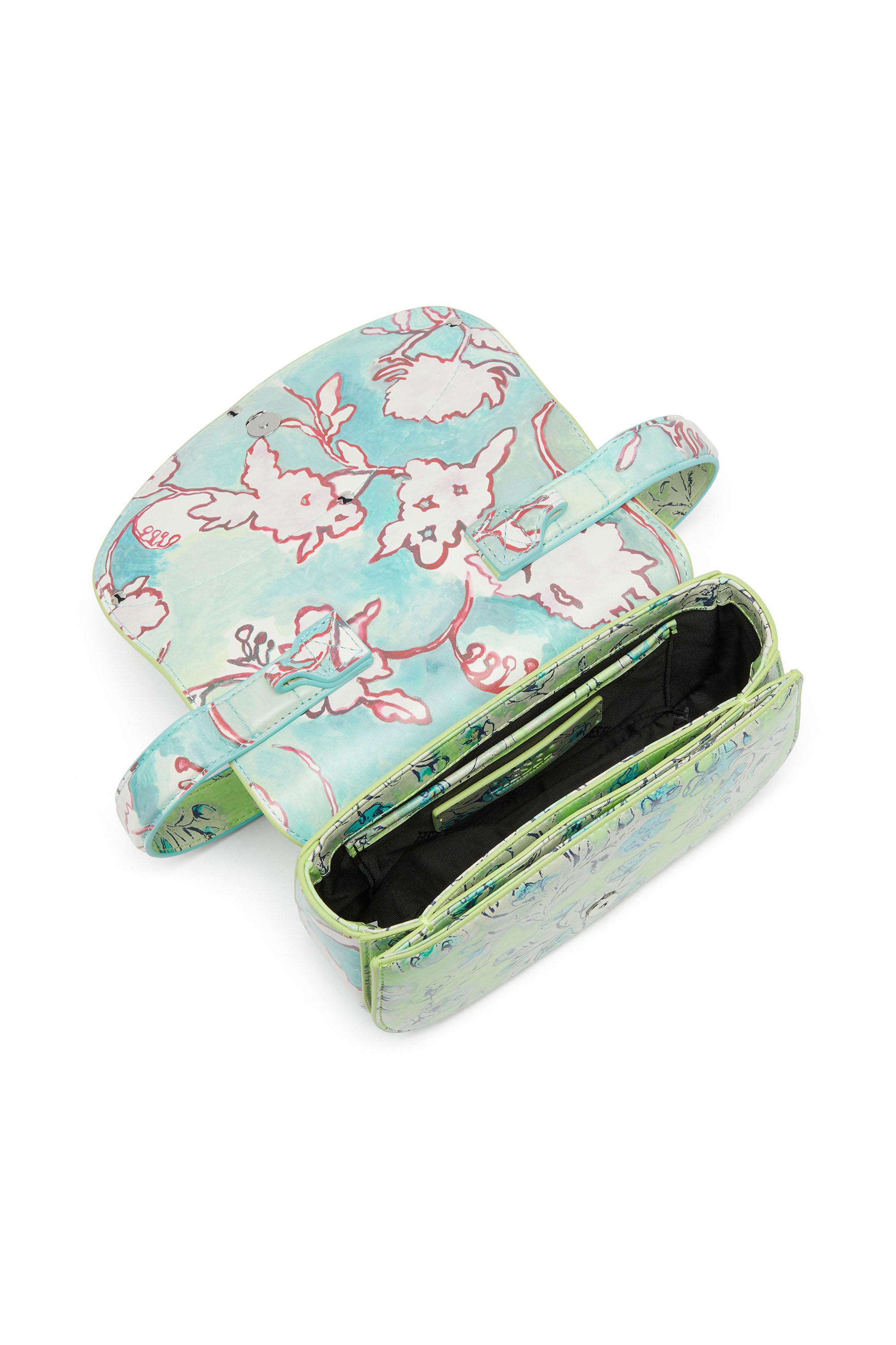 Diesel - 1DR, 1DR-Bolso ic&oacute;nico con estampado floral Mujer in Verde - 3