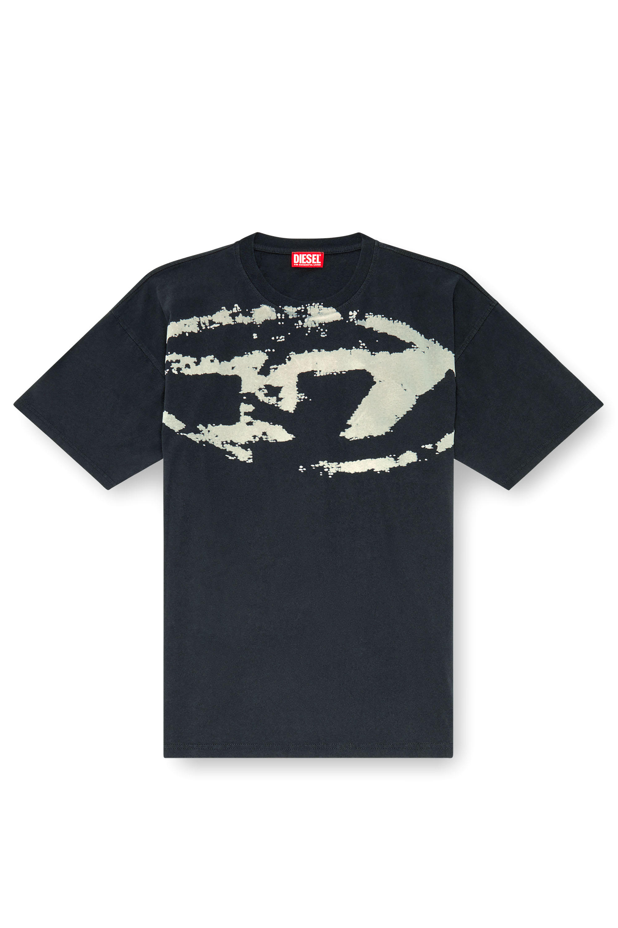 Diesel - T-BOXT-N14, Camiseta con logotipo desgastado en relieve Hombre in Negro - 3
