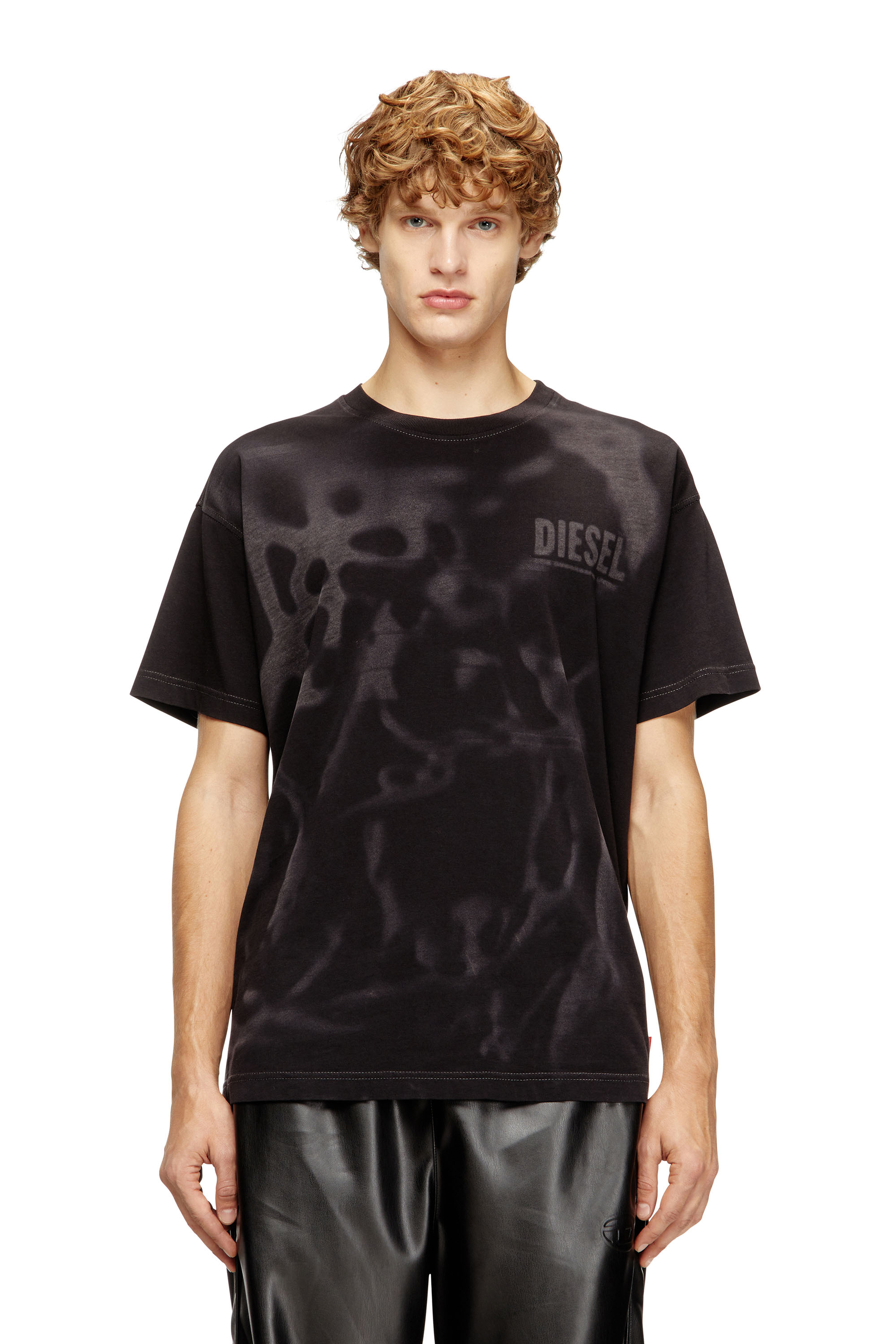 Diesel - T-NORM-V7, Camiseta de algodón con estampado láser Hombre in Negro - 1