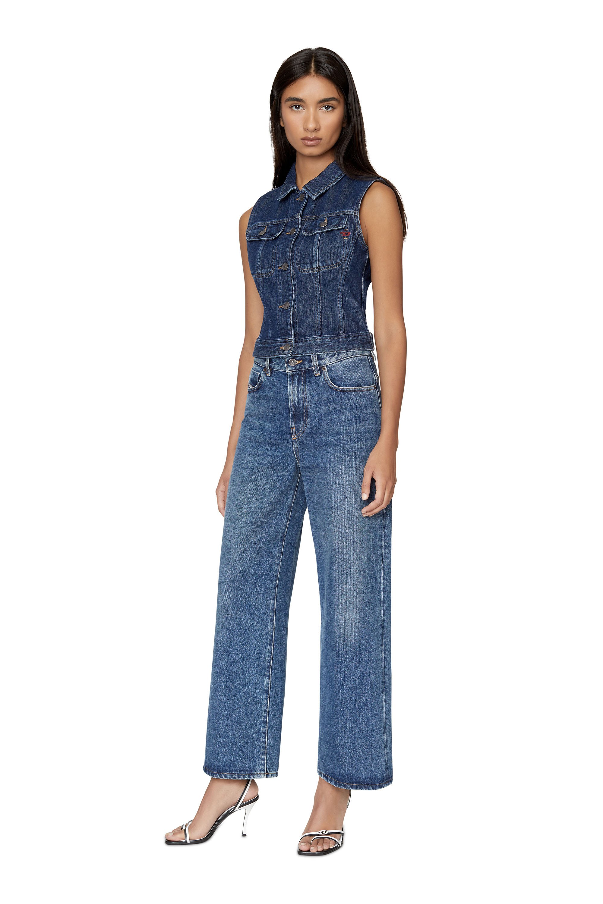 Diesel - 2000 WIDEE 007E5 Bootcut and Flare Jeans, Azul medio - Image 5