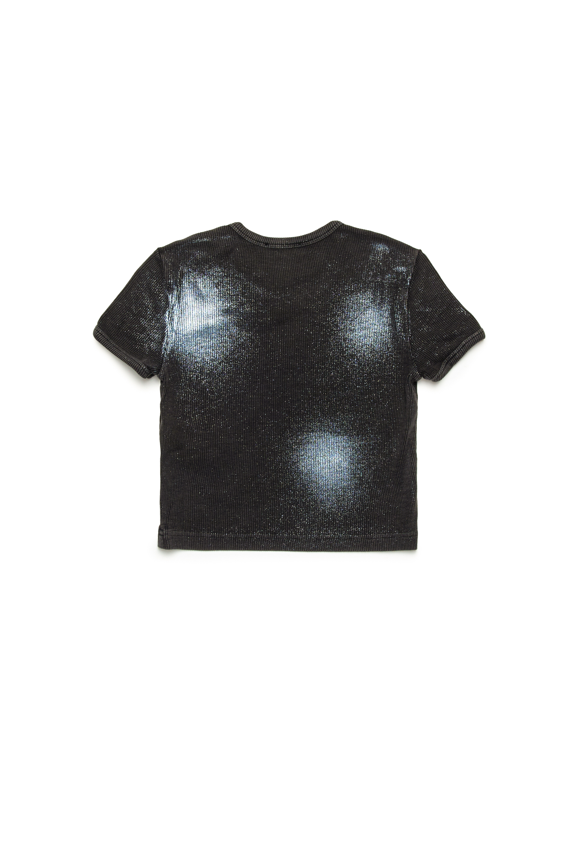Diesel - TELEN1, Camiseta de canal&eacute; met&aacute;lica deste&ntilde;ida Mujer in Negro - 2