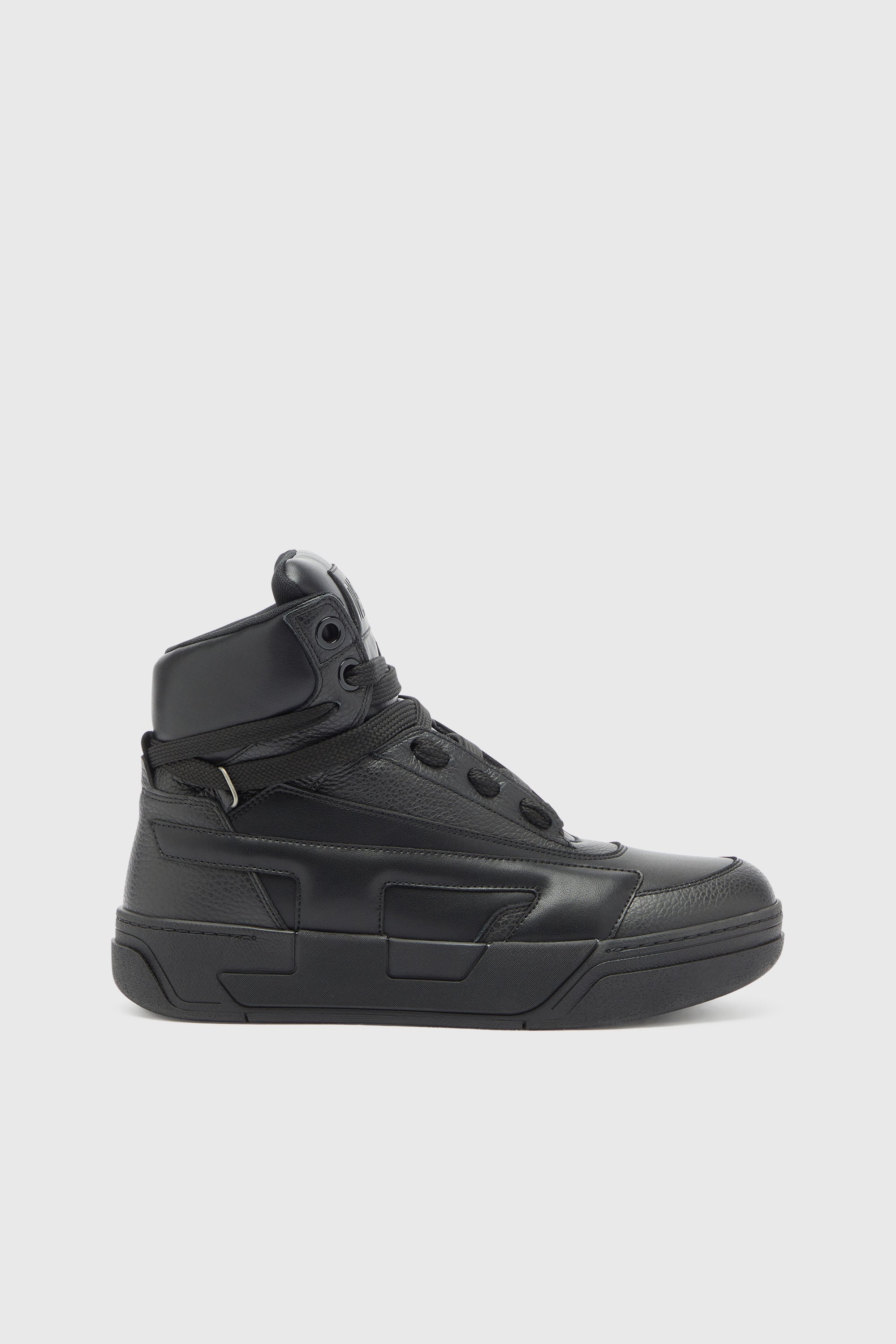 Diesel - S-D-OLLIE MID, S-D-Ollie - Zapatillas altas de piel con D logo Hombre in Negro - 1