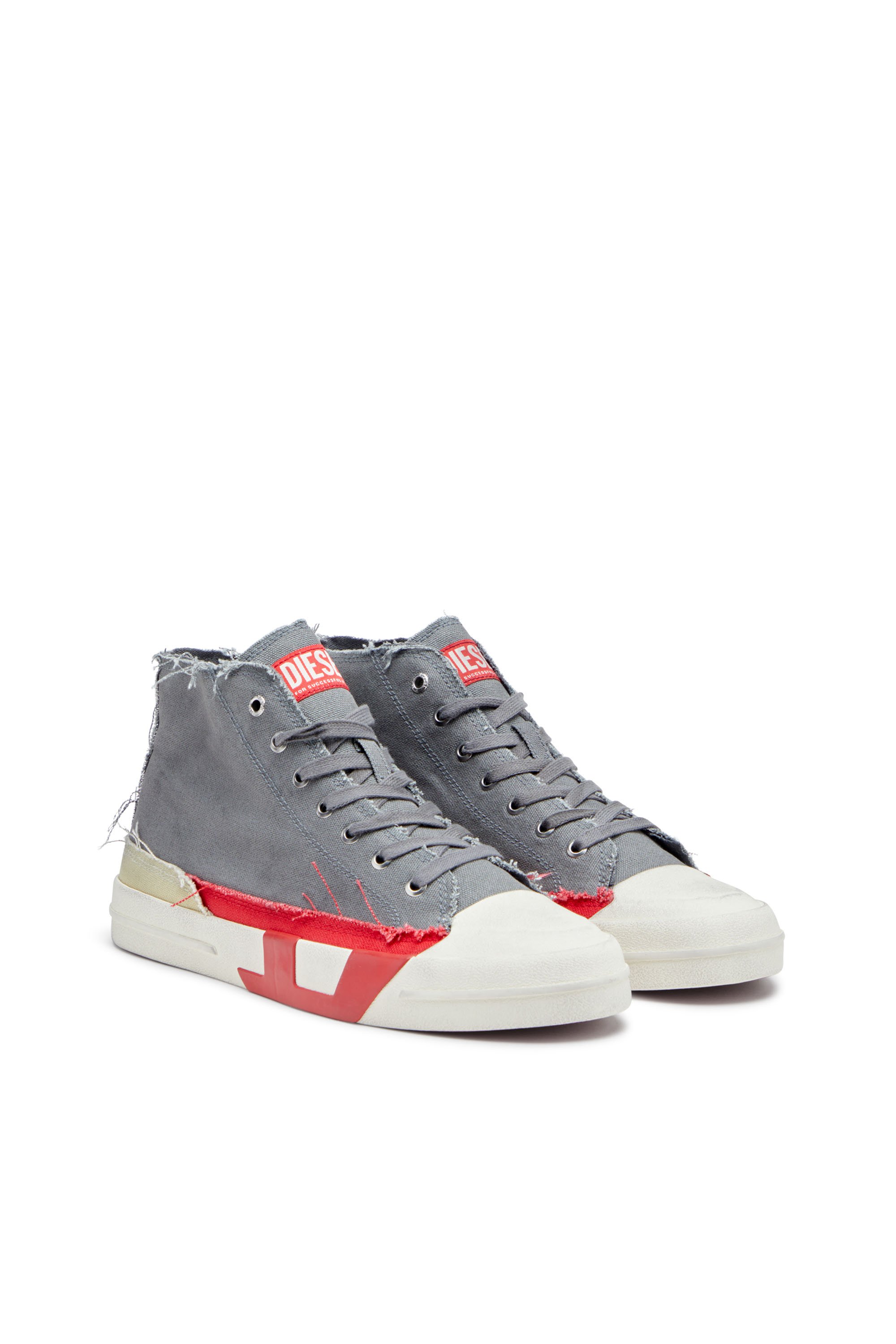 Diesel - S-D-VERSE MID, S-D-Verse-Deportivas altas de lona con efecto desgastado Hombre in Multicolor - 3