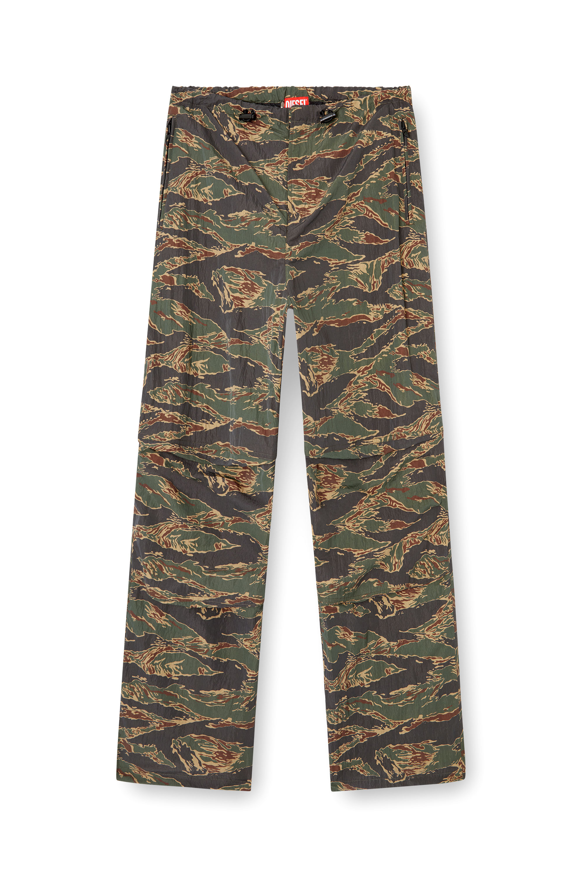 Diesel - P-ANIC, Pantalones cargo de nailon con estampado de camuflaje Hombre in Verde - 2