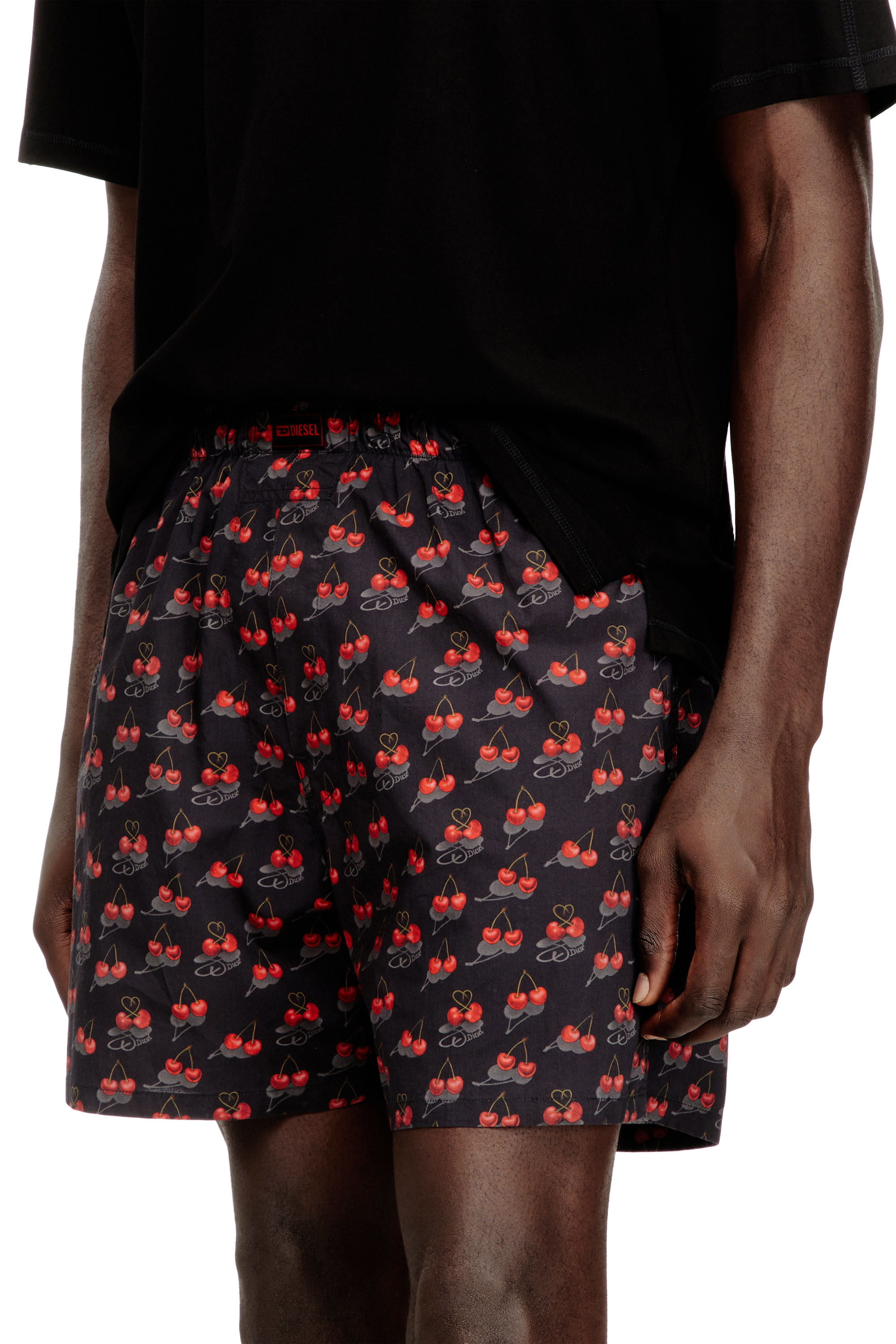 Diesel - KIT-JAMES, Conjunto de pijama de algodón con estampado completo Hombre in Negro - 4