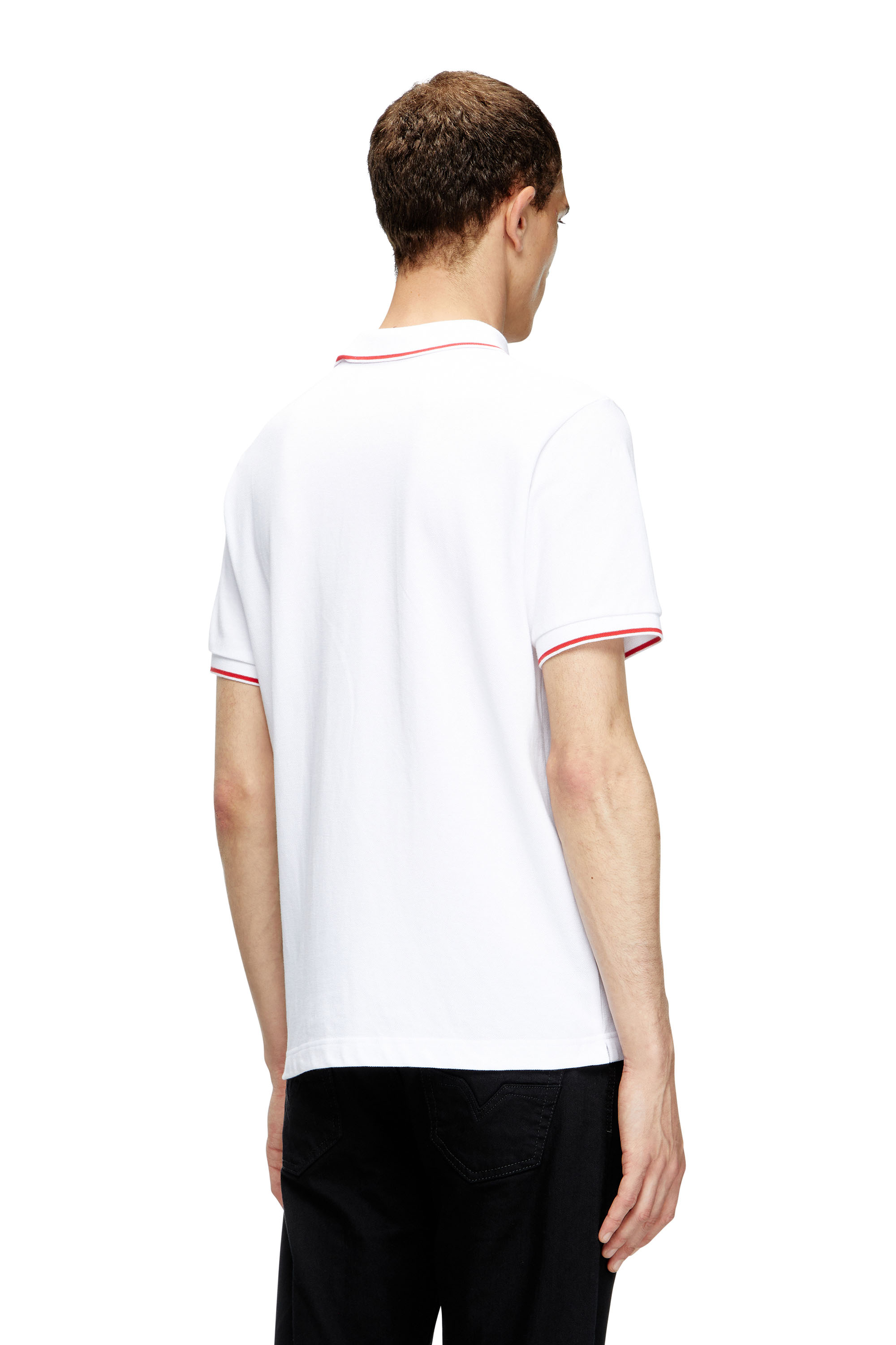Diesel - T-FERRY-MICRODIV, Camisa polo con pequeño bordado Diesel Hombre in Blanco - 3