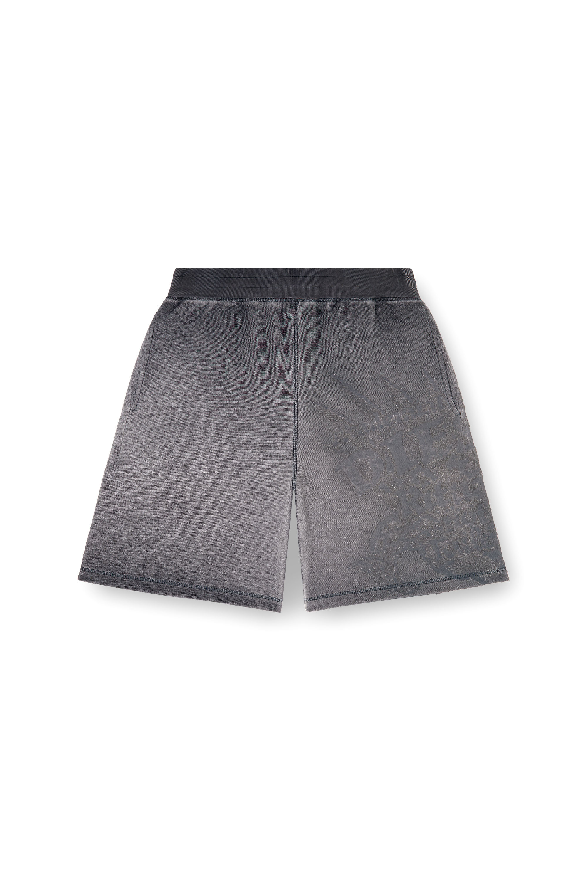 Diesel - P-RAWCROW, Pantalones cortos tipo sudadera con motivos devor&eacute; Hombre in ToBeDefined - 4