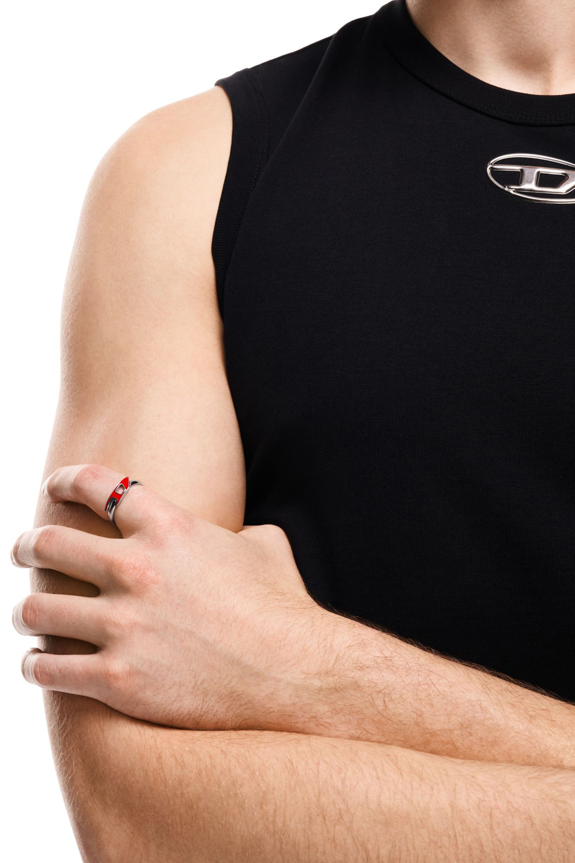 Diesel - DX1688040 JEWELLERY, Anillo de banda de acero inoxidable Unisex in Plateado - 5