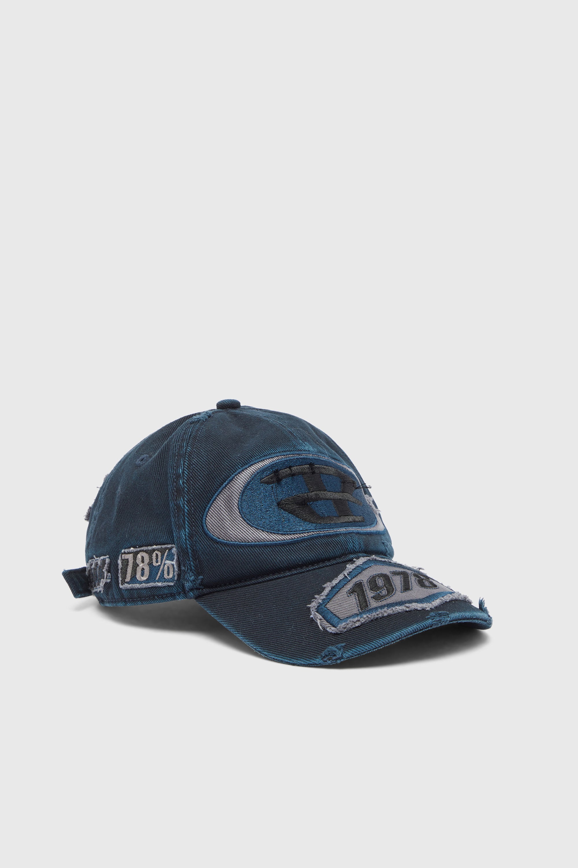 Diesel - C-BRAFF, Gorra de b&eacute;isbol con parches bordados Unisex in Azul marino - 1