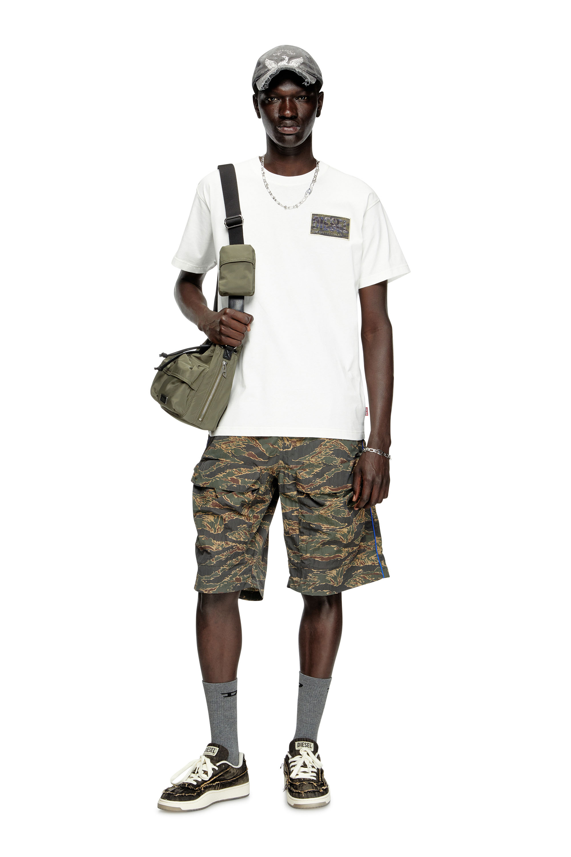 Diesel - T-NORM-T3, Camiseta con parche del logotipo de camuflaje Hombre in ToBeDefined - 2