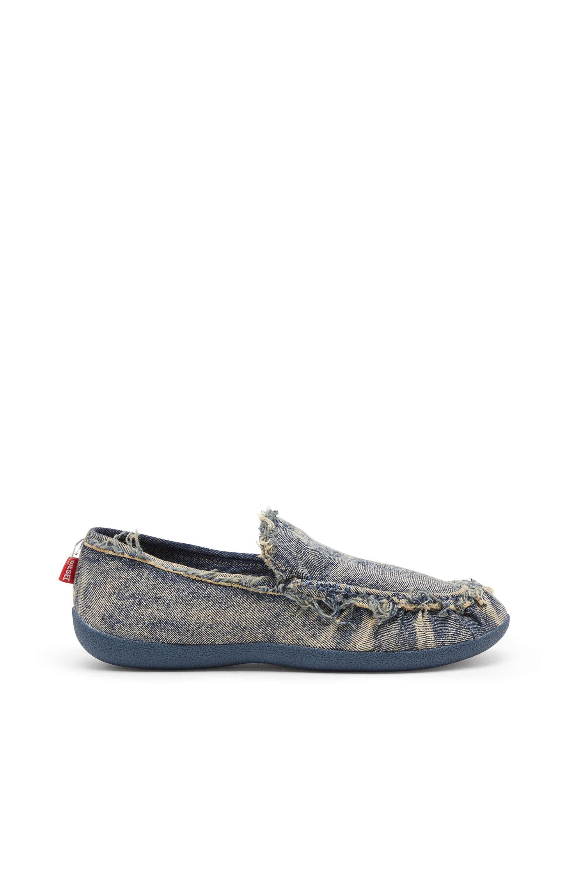 Diesel - D-SHOCK MOC, D-Shock-Mocasines de denim desgastado Hombre in Azul marino - 1