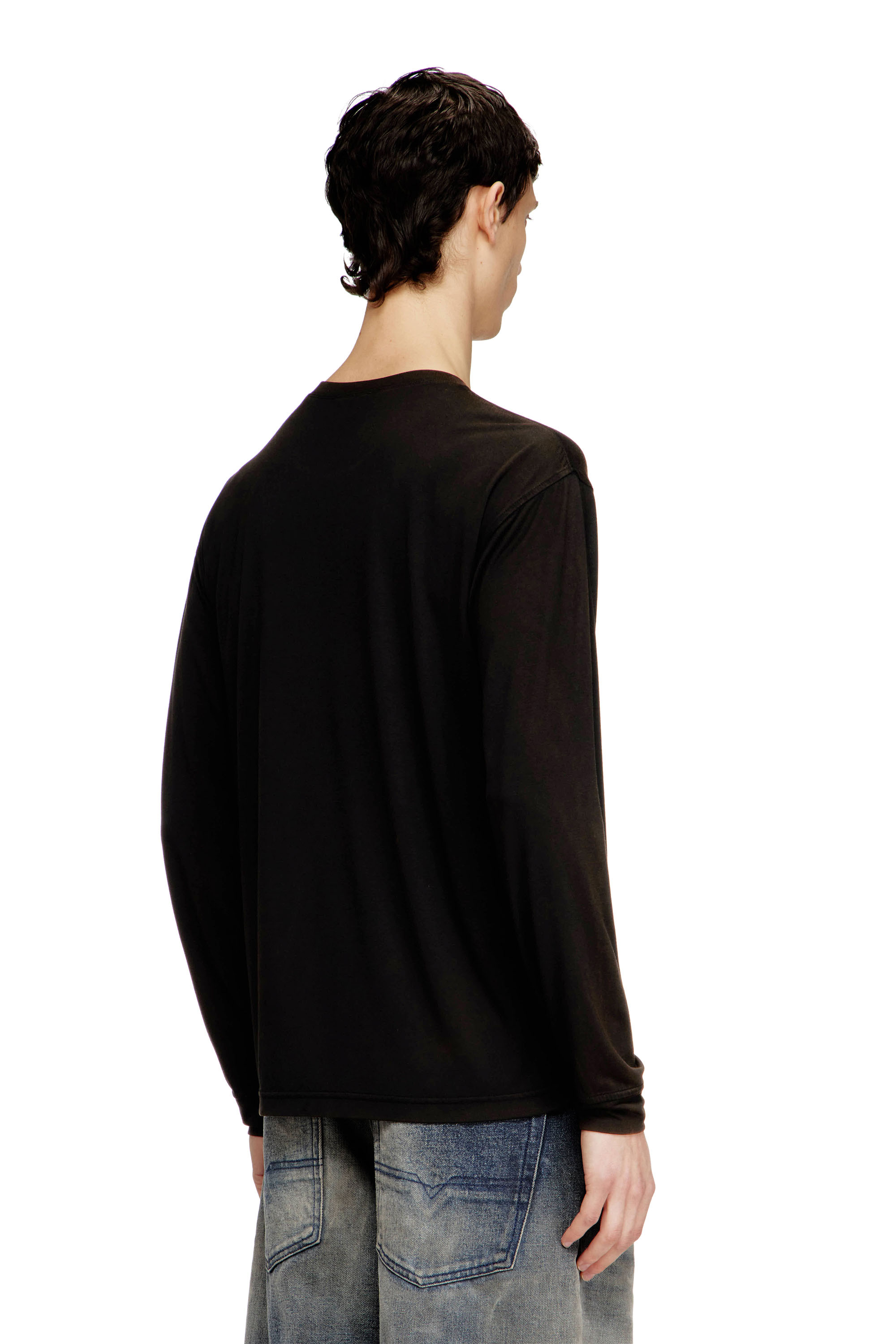 Diesel - T-NORMS-LS, Camiseta fluida de manga larga con microbordado Hombre in ToBeDefined - 4