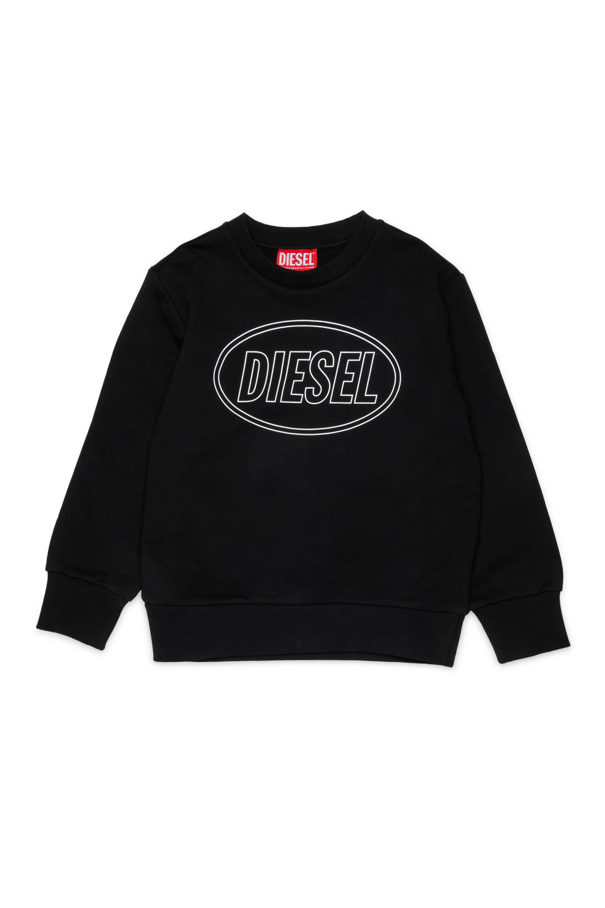 Diesel - SCIRCLE OVER, Sudadera con estampado de logotipo Hombre in Negro - 1
