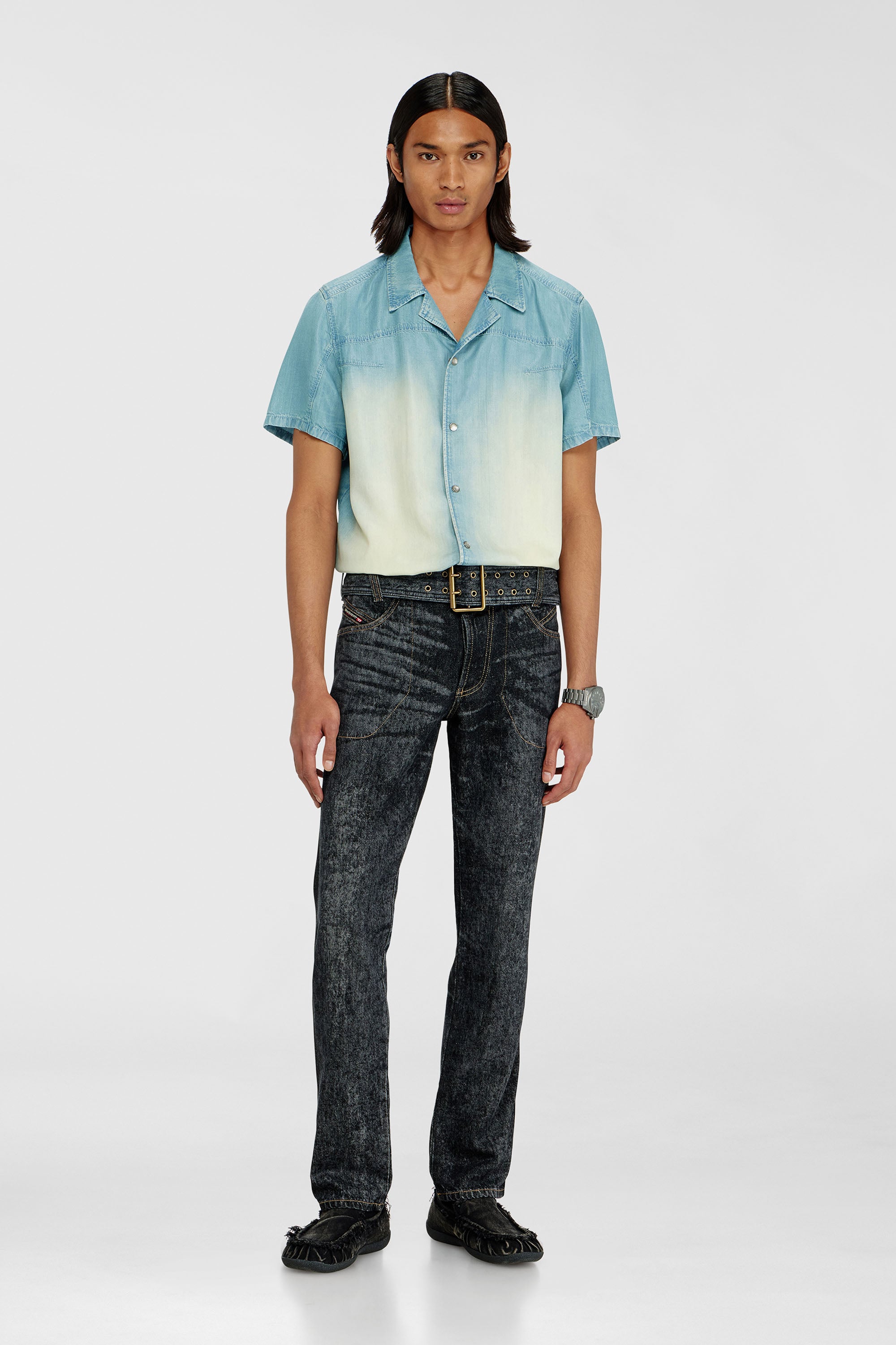 Diesel - Slim Jeans D-Villus 09Q24 Hombre, Negro/Gris oscuro - 1