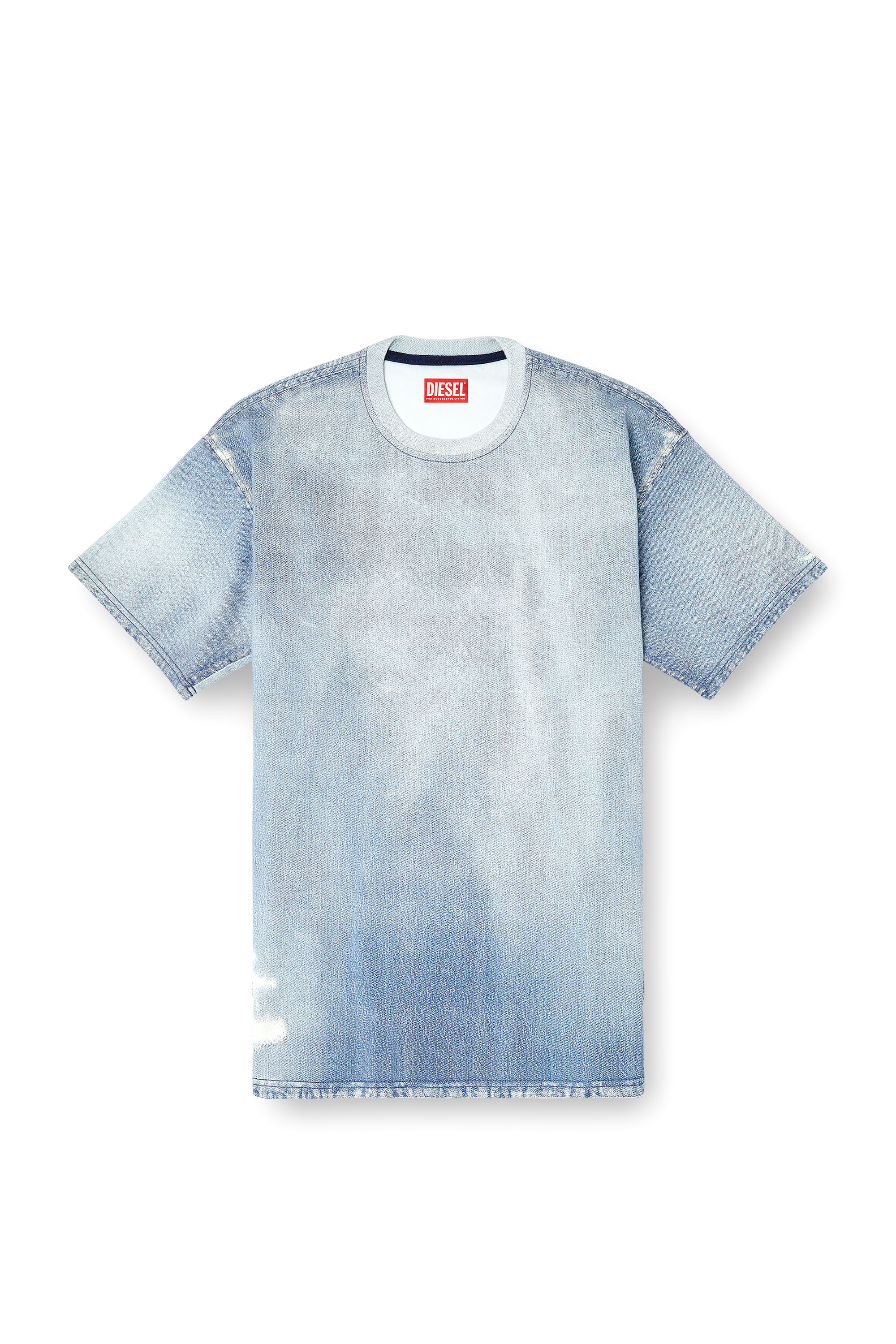 Diesel - D-BOX JOGG, Camiseta de JoggJeans estampado con efecto desteñido Hombre in Azul marino - 3