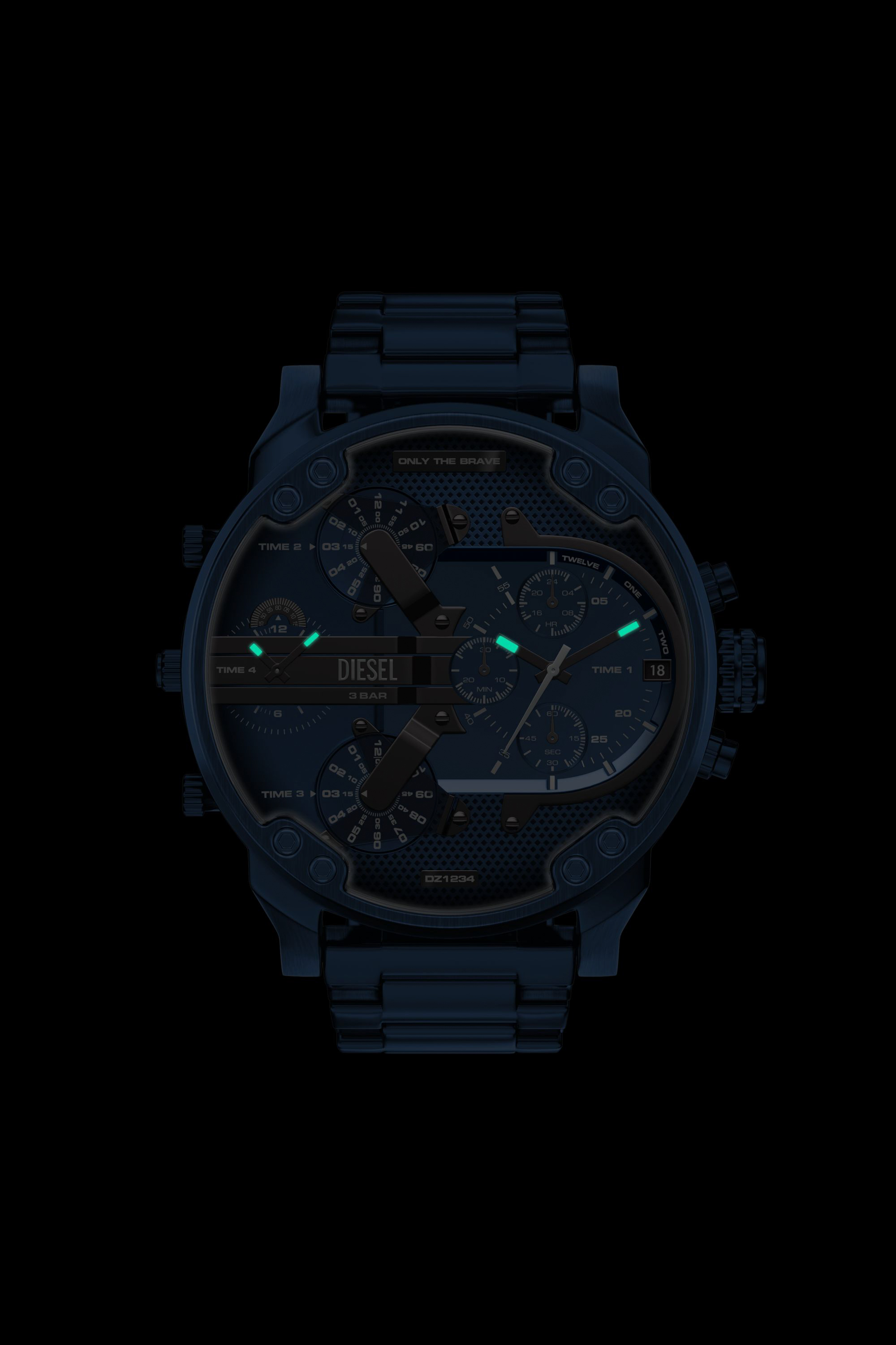 Diesel - DZ7496 WATCH, Reloj Mr. Daddy 2.0 Acero Inoxidable Azul Hombre in Azul marino - 6